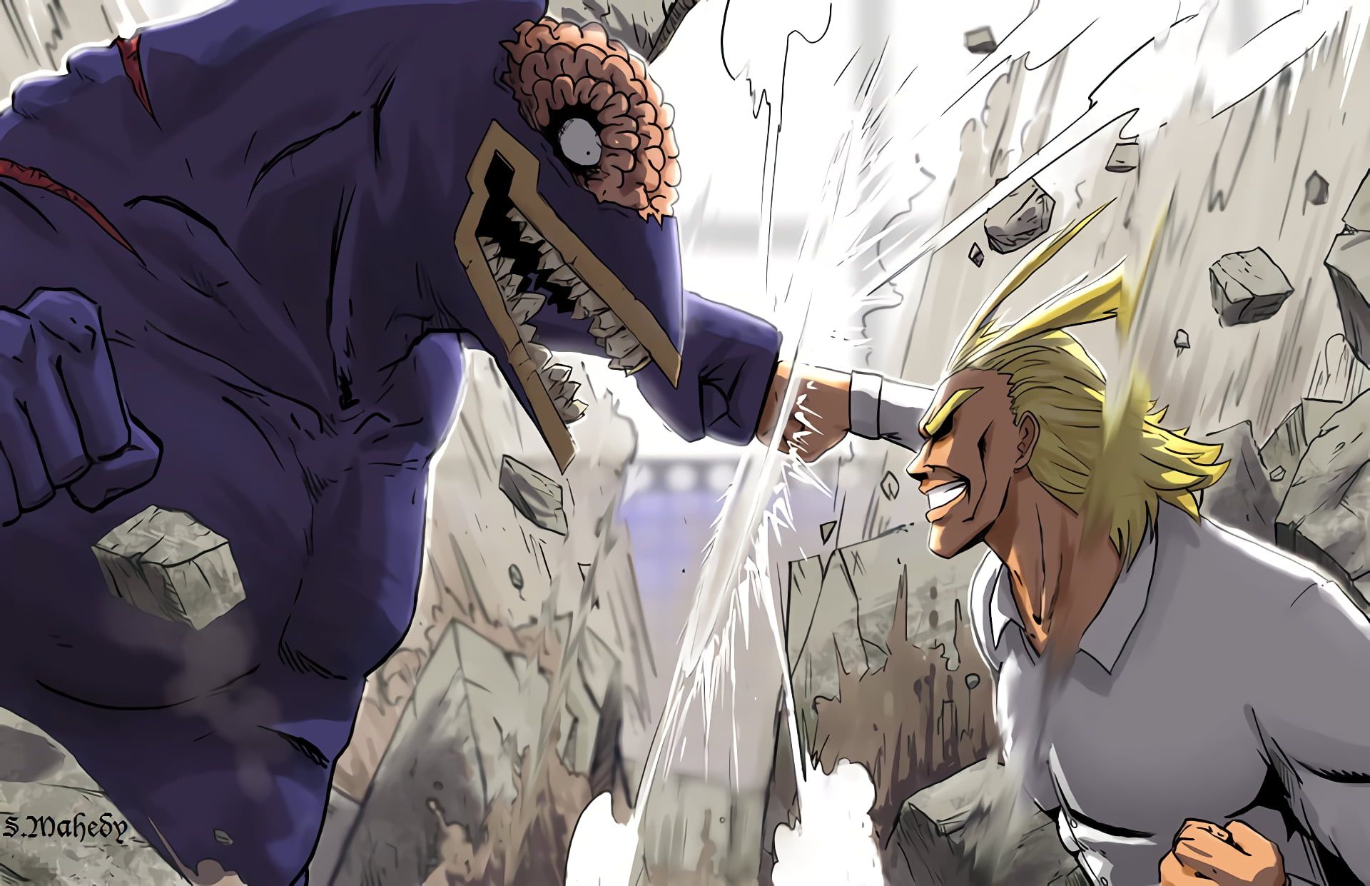 All Might Vs Nomu Wallpaper & Background Download