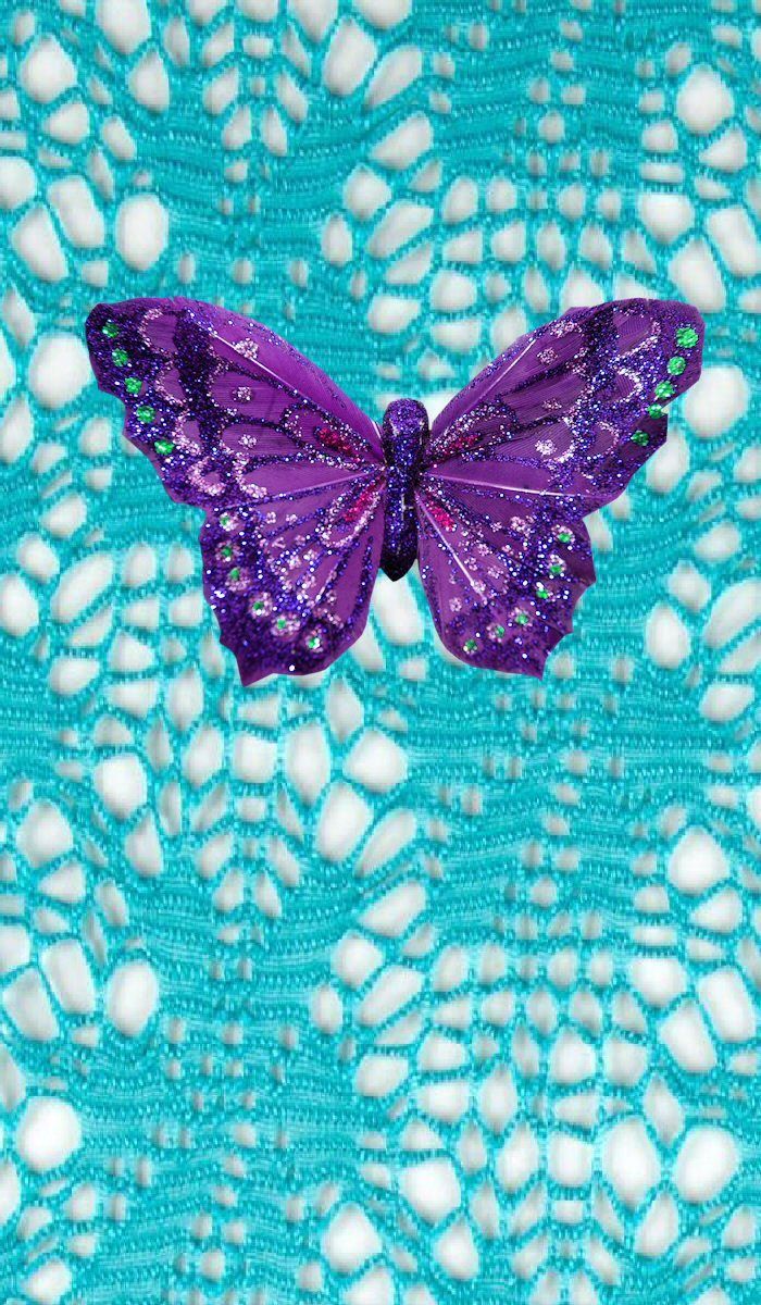 Turquoise Purple Butterfly Wallpaper Free Turquoise Purple Butterfly Background