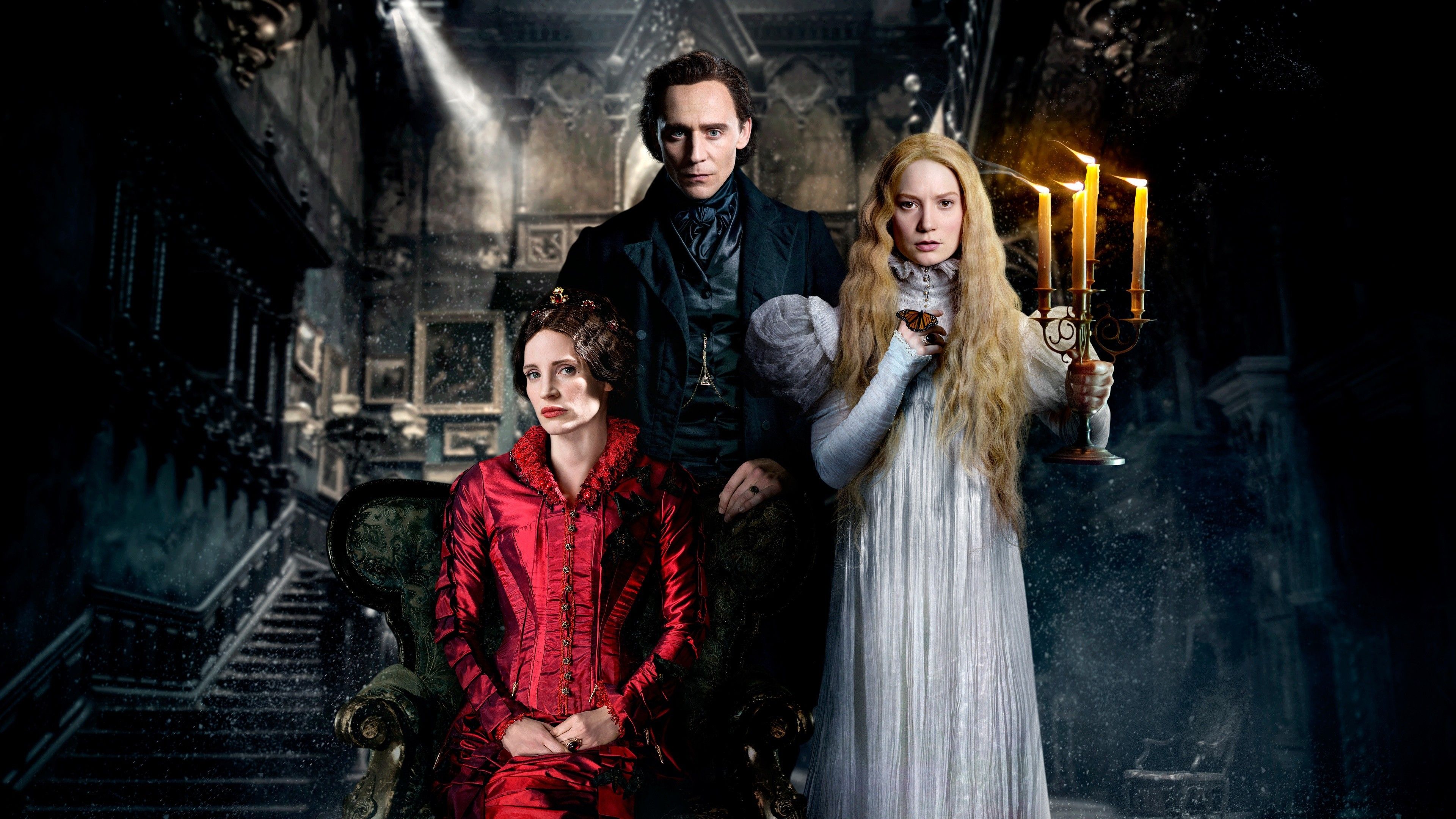 Wallpaper Crimson Peak, movie, Tom Hiddleston, Mia Wasikowska, Movies