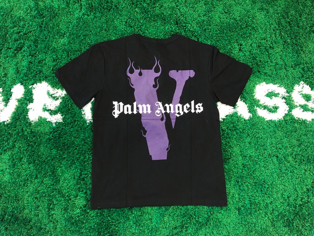 Vlone X Palm Angels T Shirt (Black)