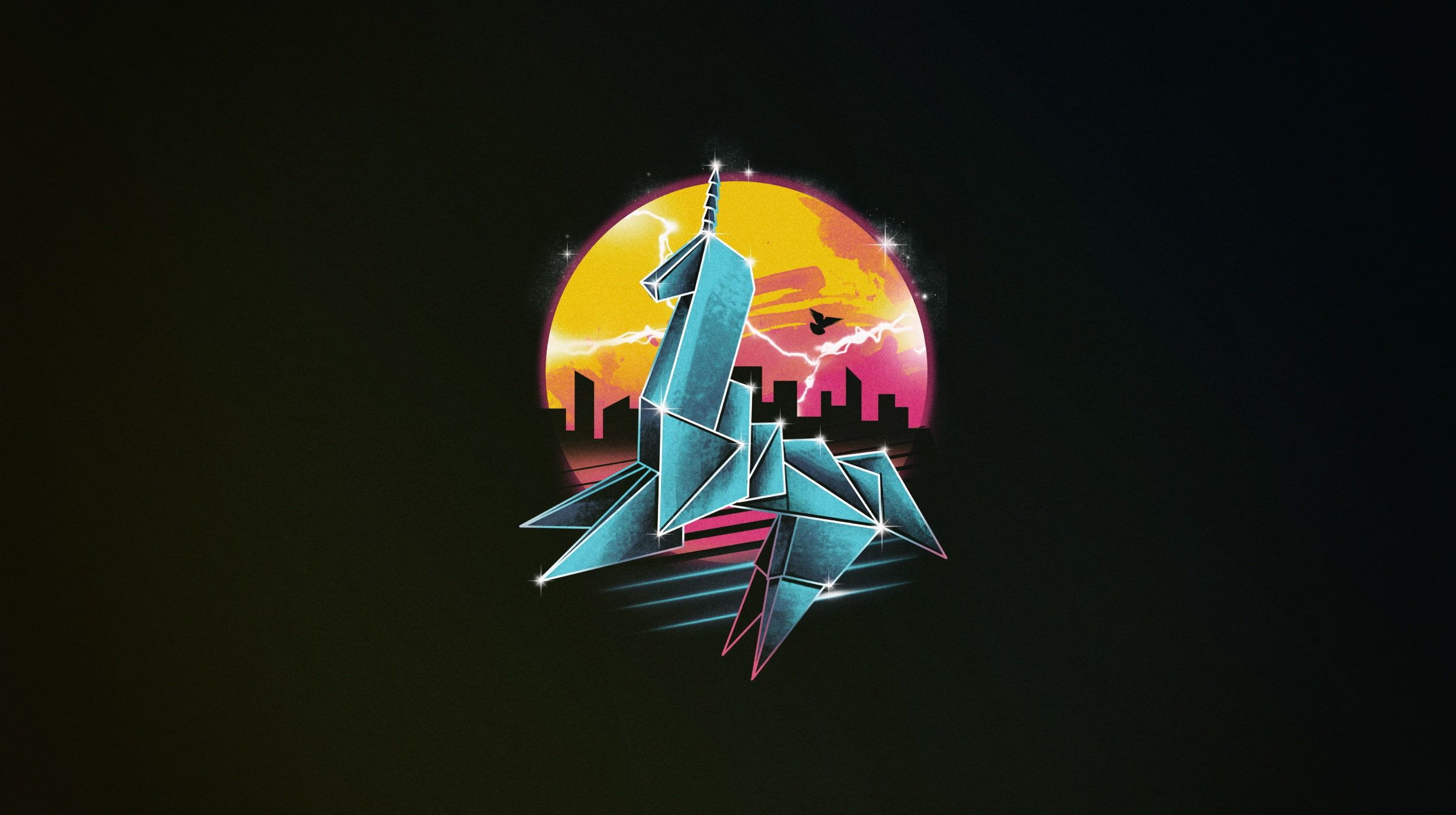 Minimalism, Background, Art, Neon, Origami, Synth, Retrowave • Wallpaper For You HD Wallpaper For Desktop & Mobile
