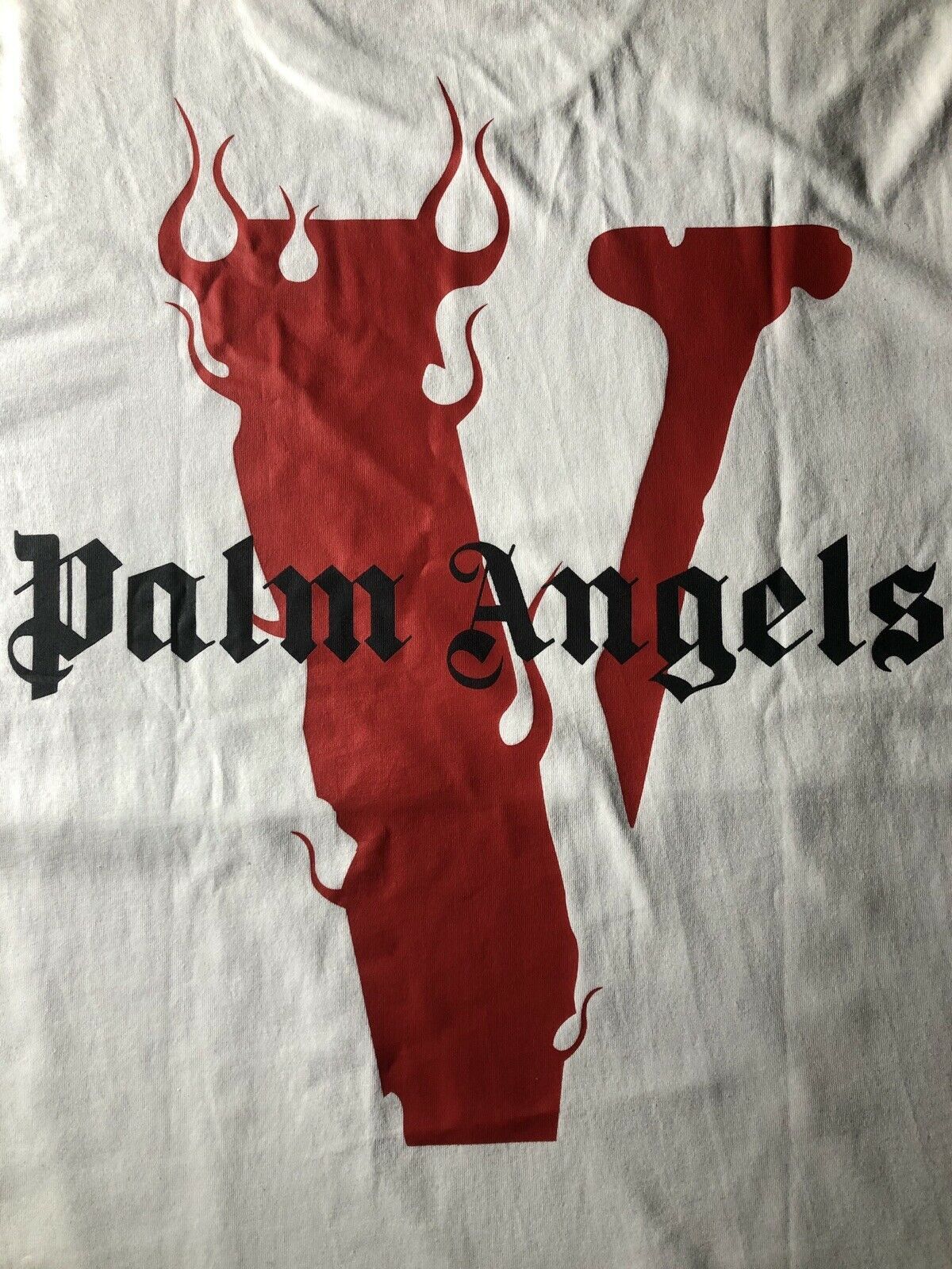 Vlone X Palm Angels White Red T Shirt Size S *Limited*