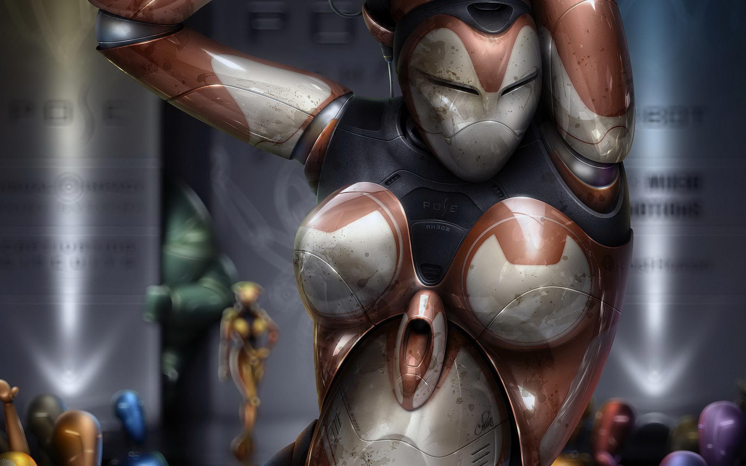 Cyber Girl HD wallpaper. High Definition Wallpaper > HD Resolution:. Futuristic art, Robot wallpaper, Female robot