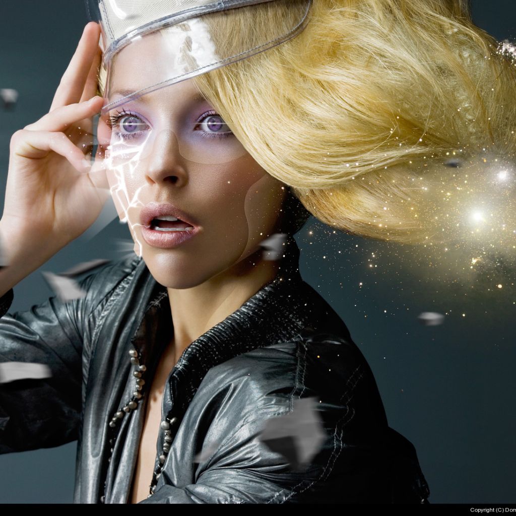 Cyber girl Desktop wallpaper 1024x1024