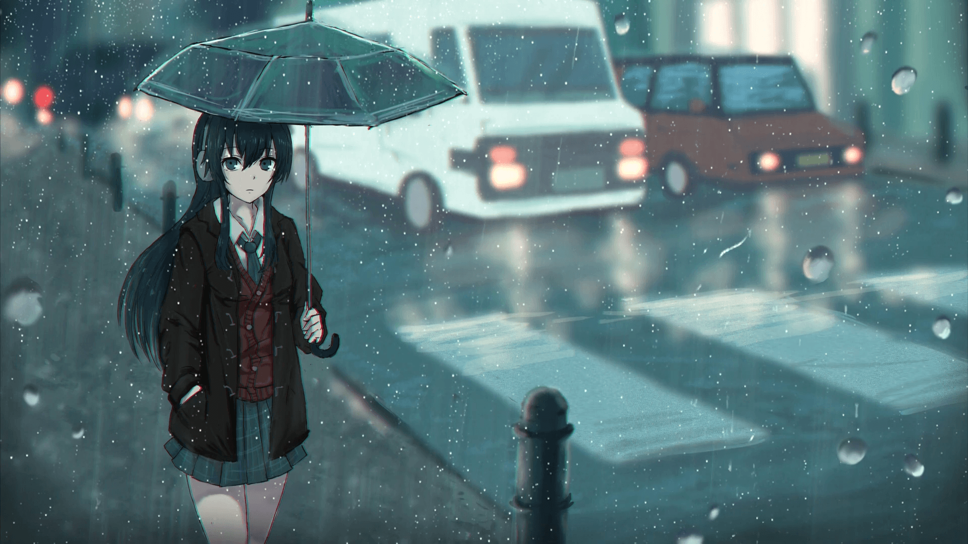 Rainy Day Anime Wallpaper