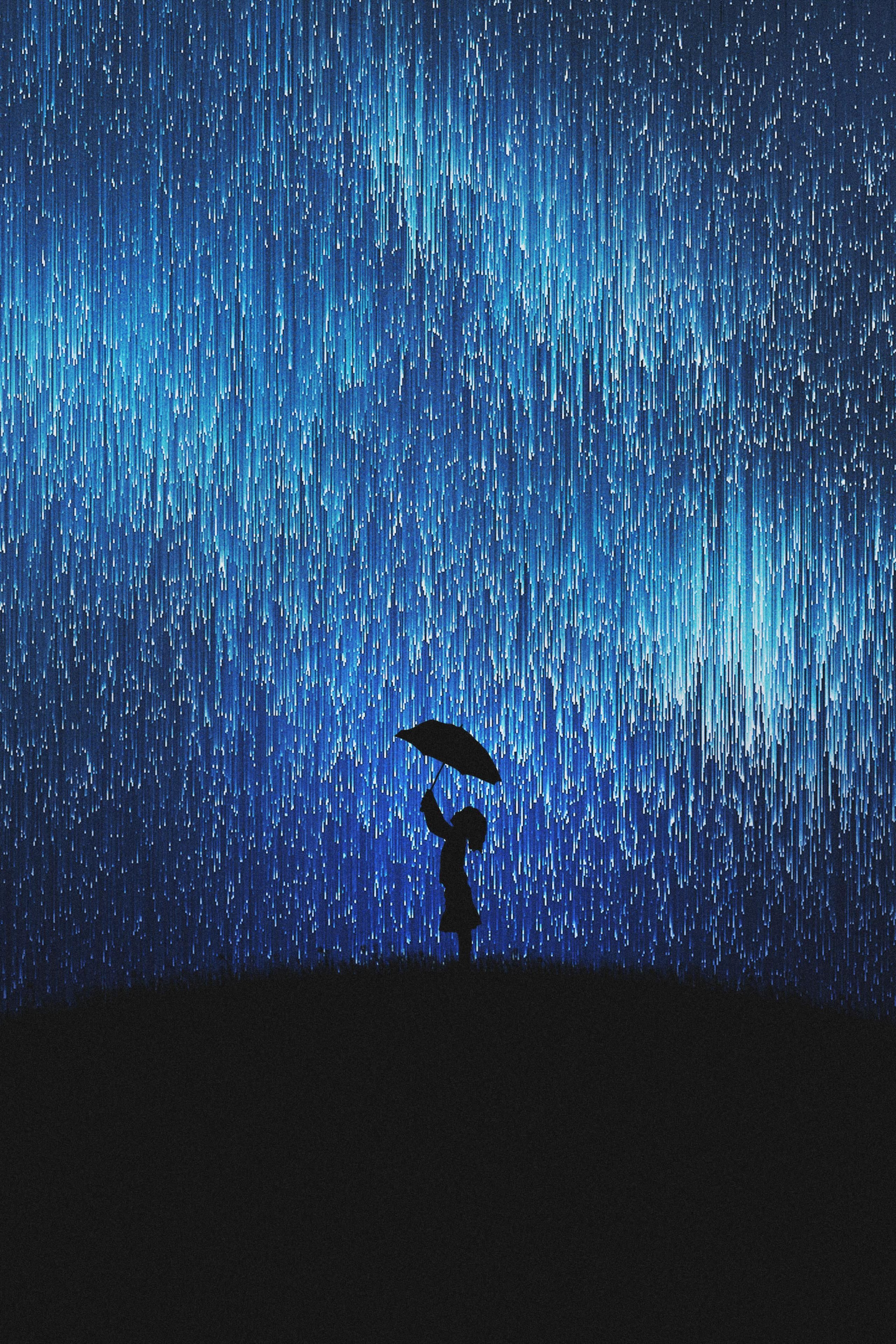 AMOLED Woman Wallpaper. Painting wallpaper, Rain wallpaper, Girl in rain
