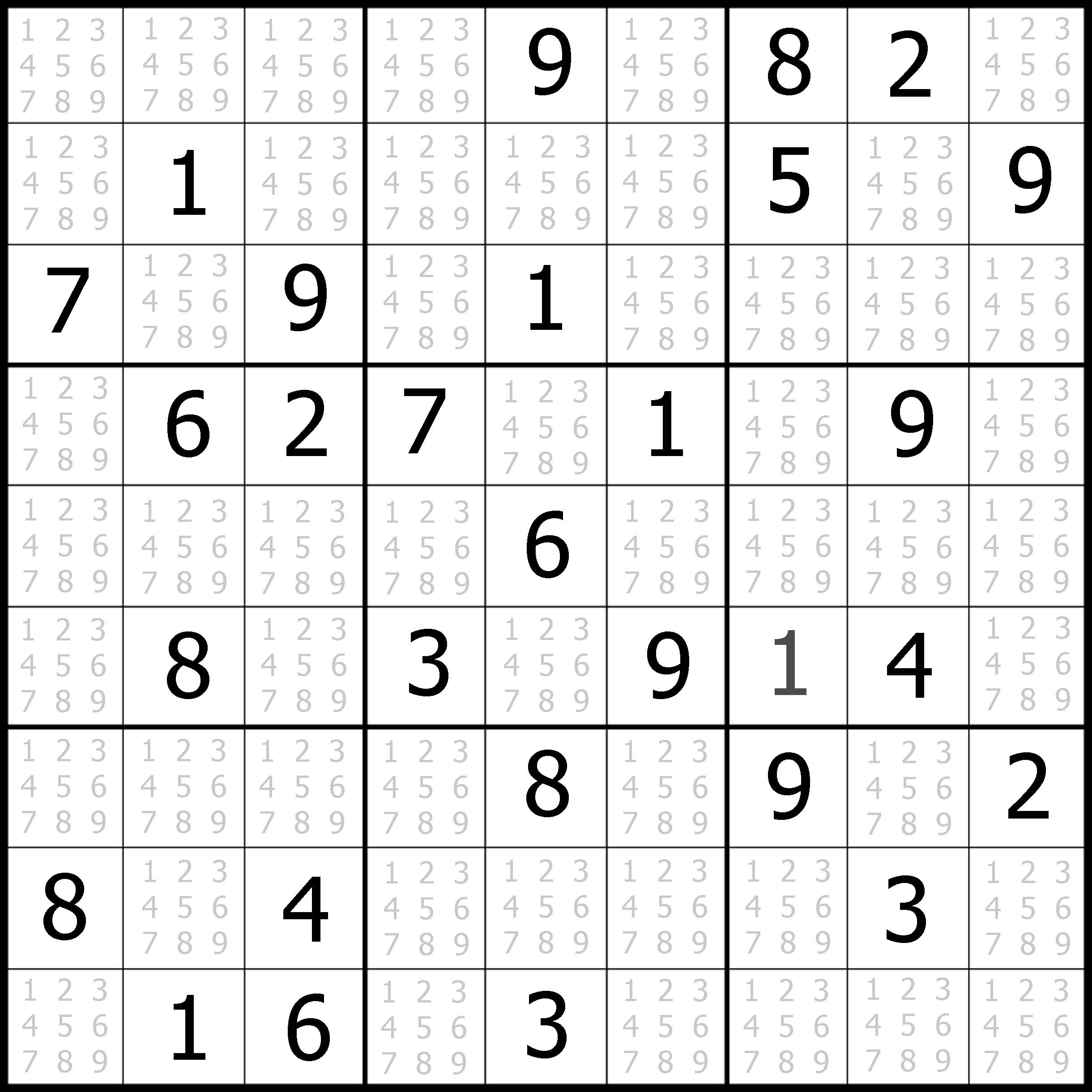 free online sudoku printable