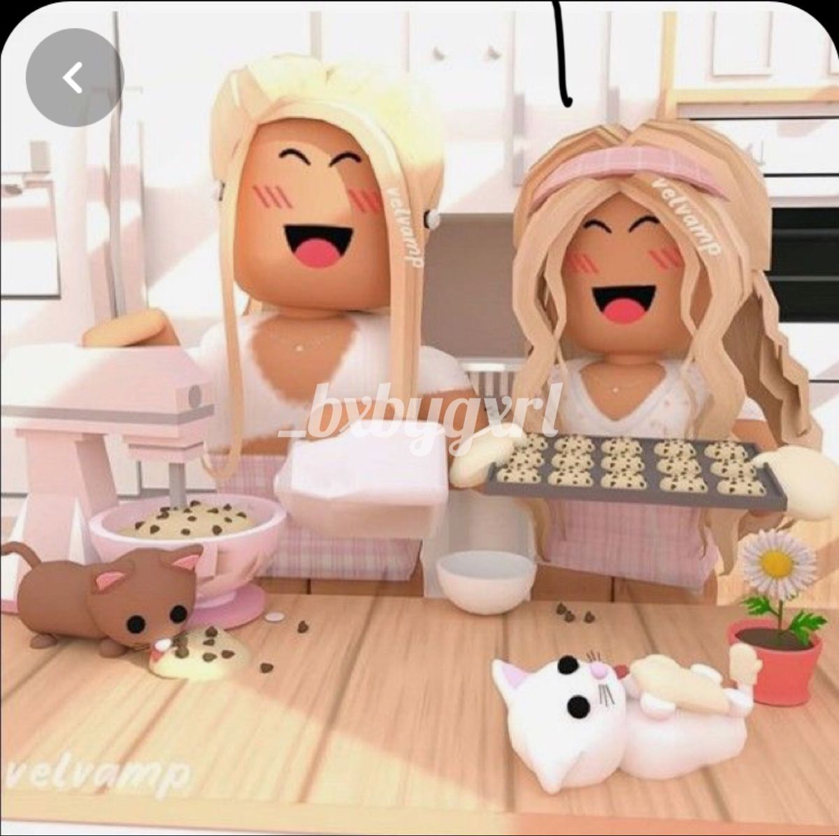 Baking cookies with BFF!. Roblox animation, Roblox picture, Cute tumblr wallpaper