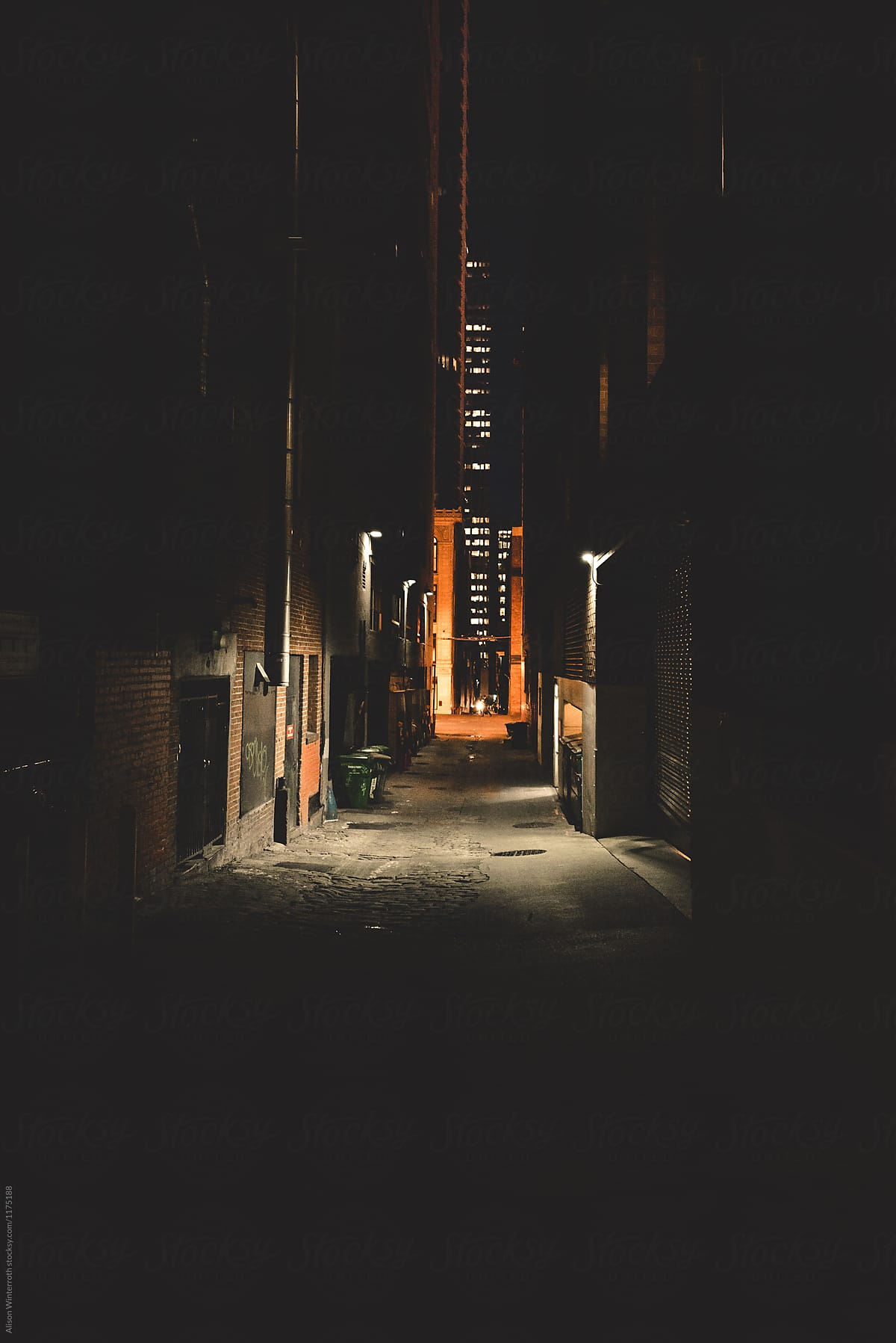 A Dark Alley At Night