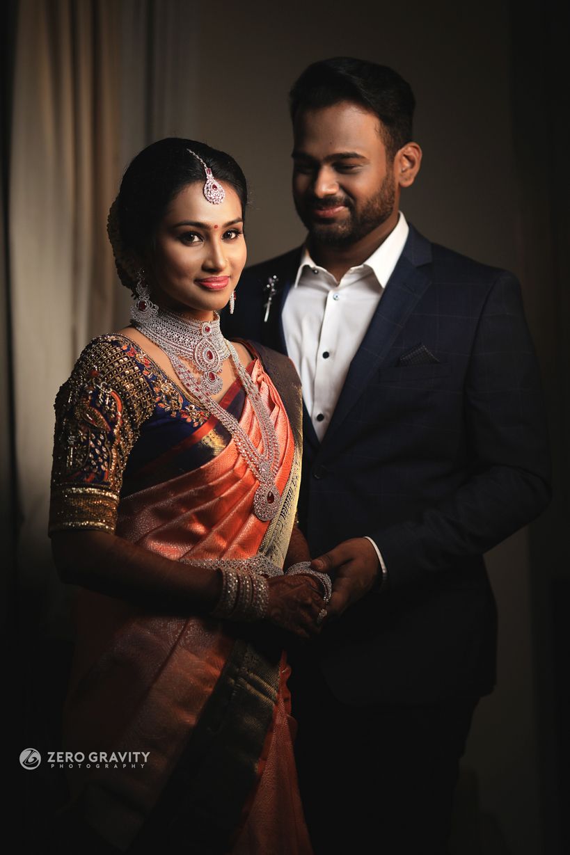 Couple Portrait Photography Image Chennai. Indian Wedding Couple Portrait Image