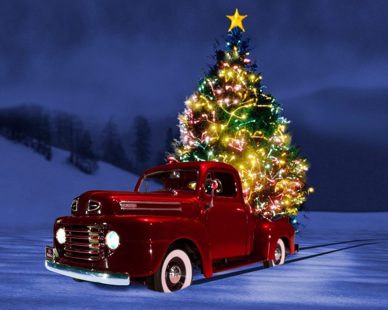 Truck and Christmas Tree