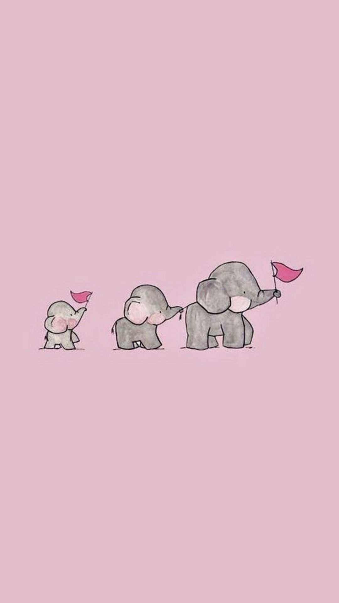 Pink Background Elephant gambar ke 6