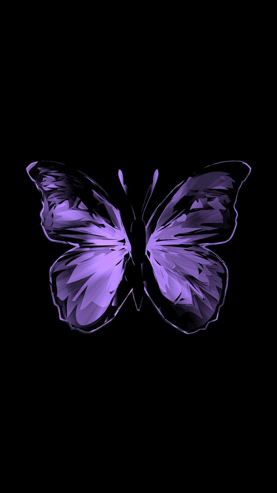 neon purple aesthetic butterfly