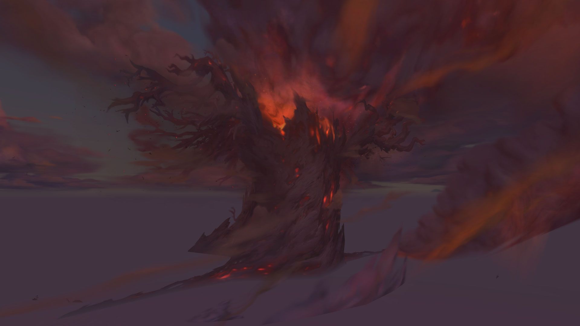 Burning of Teldrassil: Refugees Arrive to Stormwind. Teldrassil Aflame
