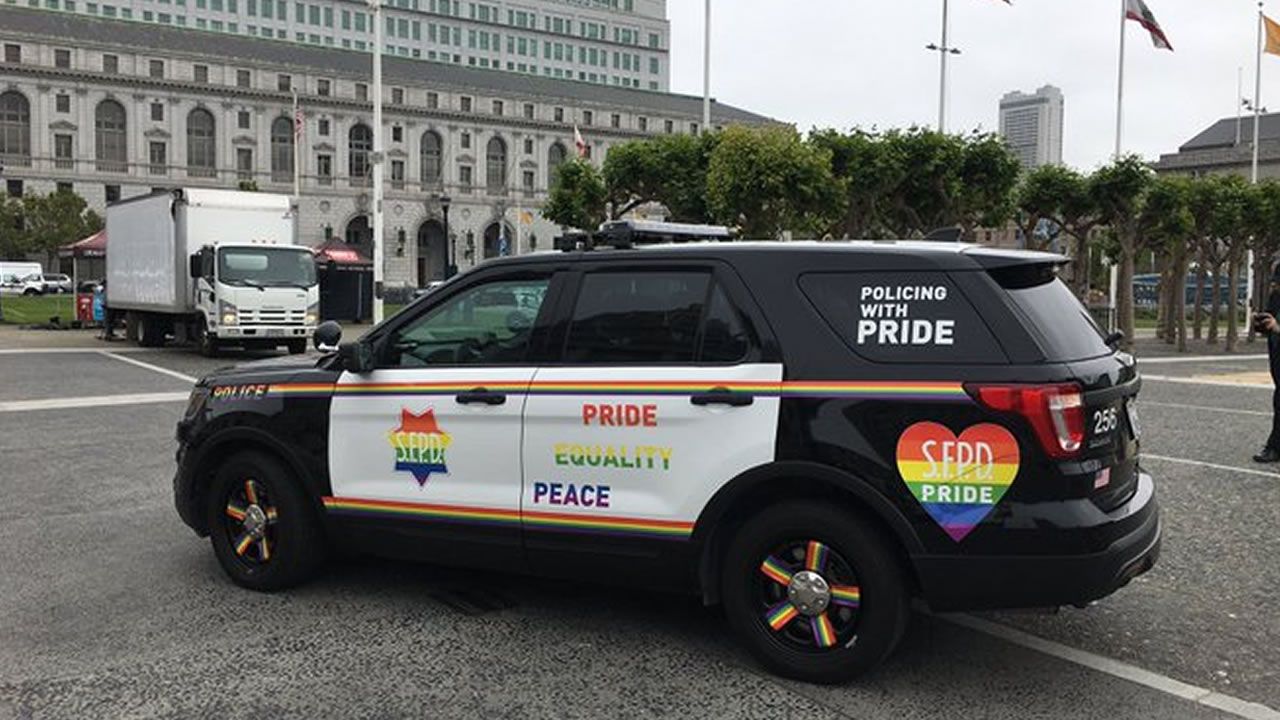 SFPD Unveils First In Nation 'Pride Patch' And Patrol Vehicle For LGBTQ Pride Month San Francisco