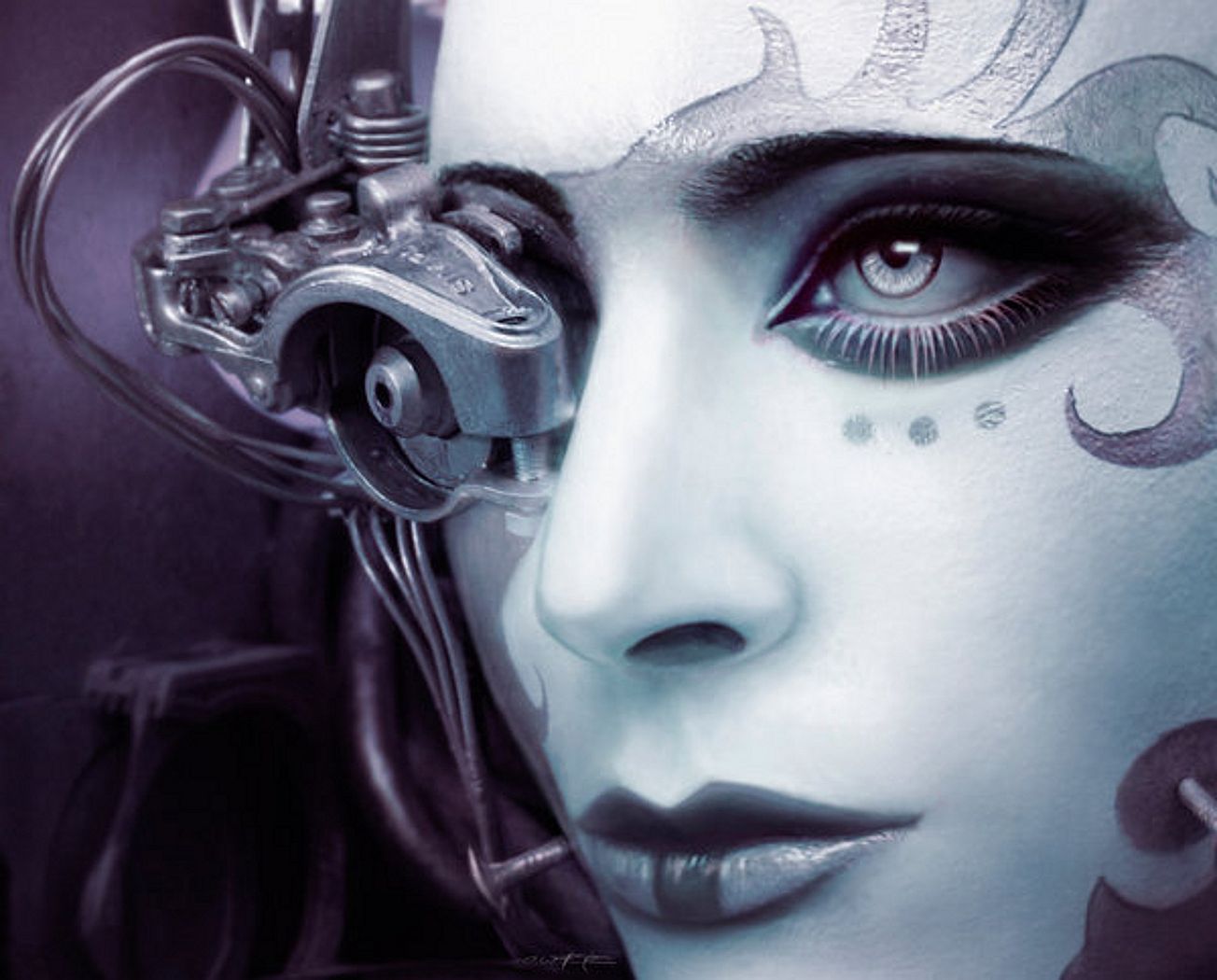 Cyborg Girl Wallpaperx1050