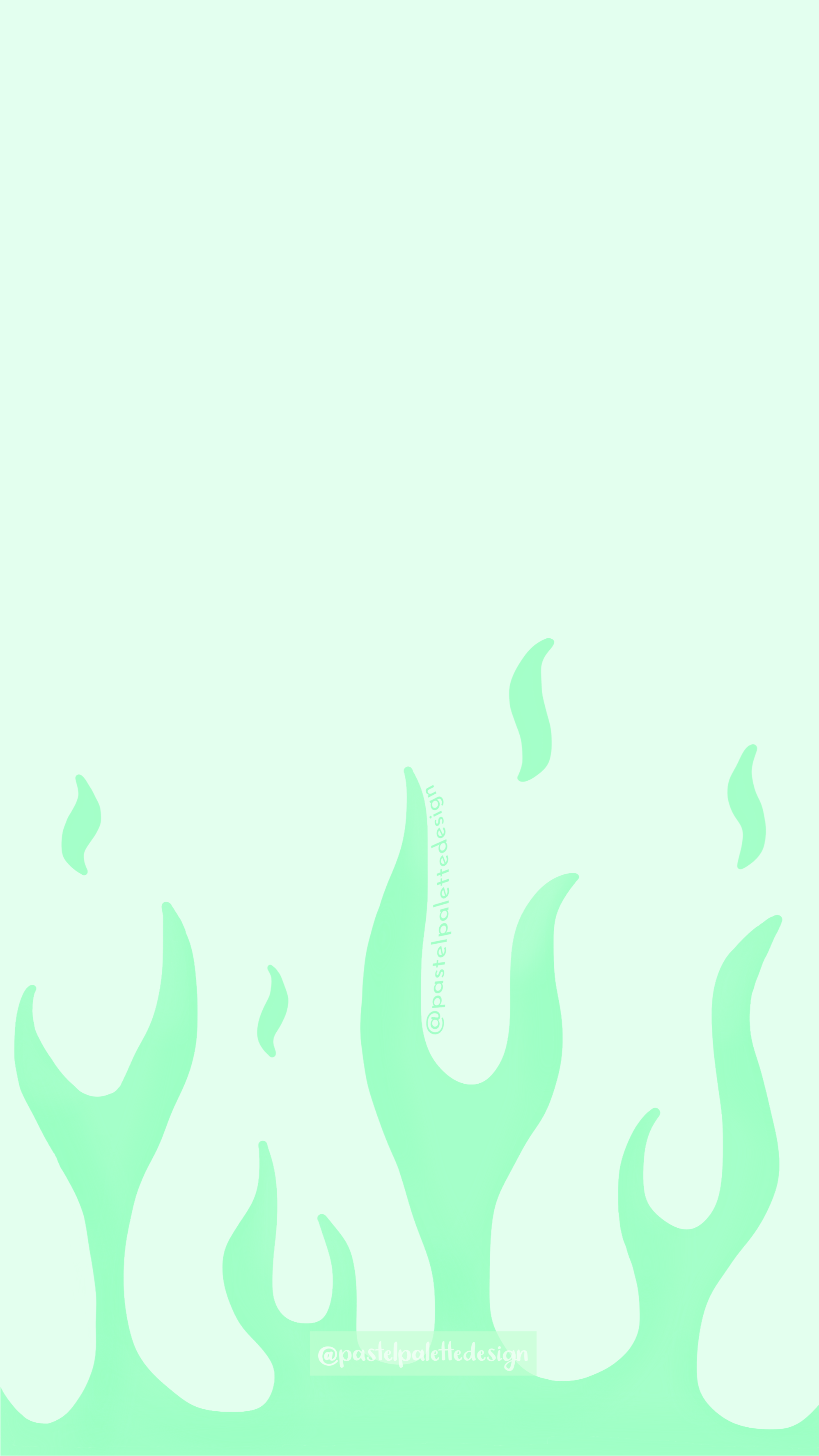 Green Flames Wallpaper' IPhone 11 By Pastel PaletteD. Mint Green Wallpaper Iphone, IPhone Wallpaper Green, Green Wallpaper