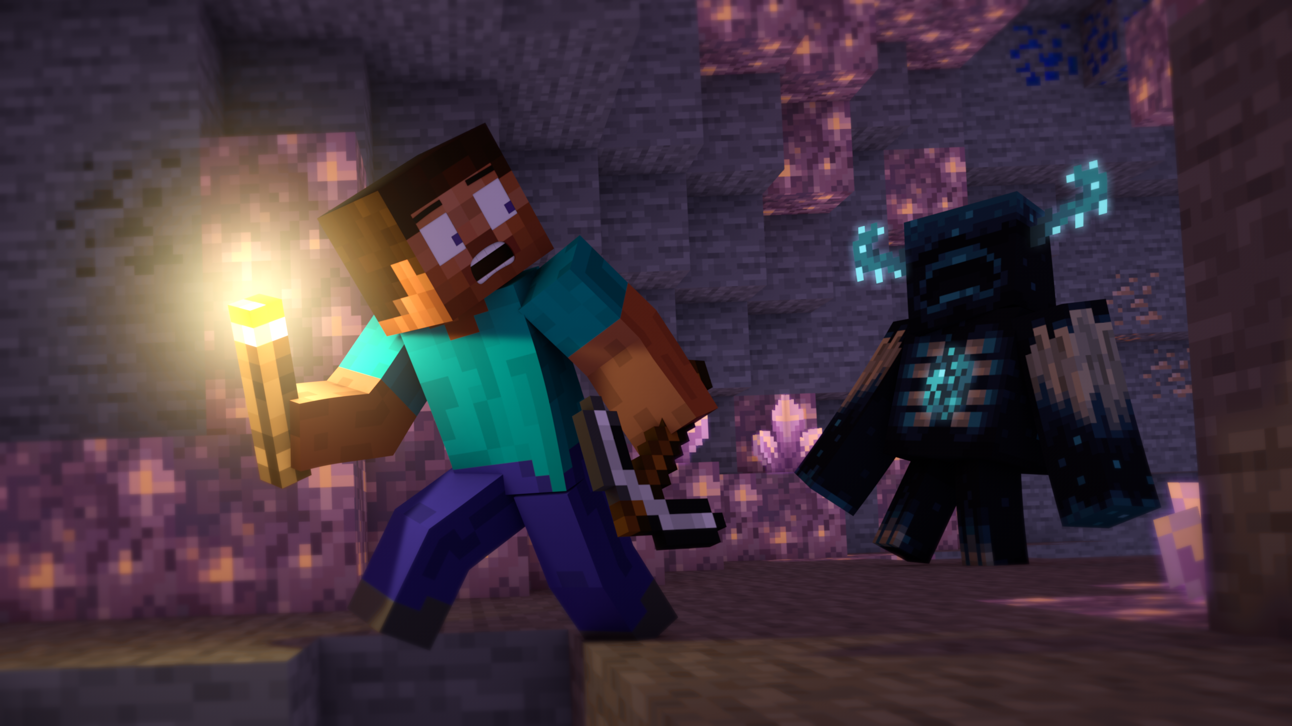 Minecraft Warden and Amethyst 1.17 So cool