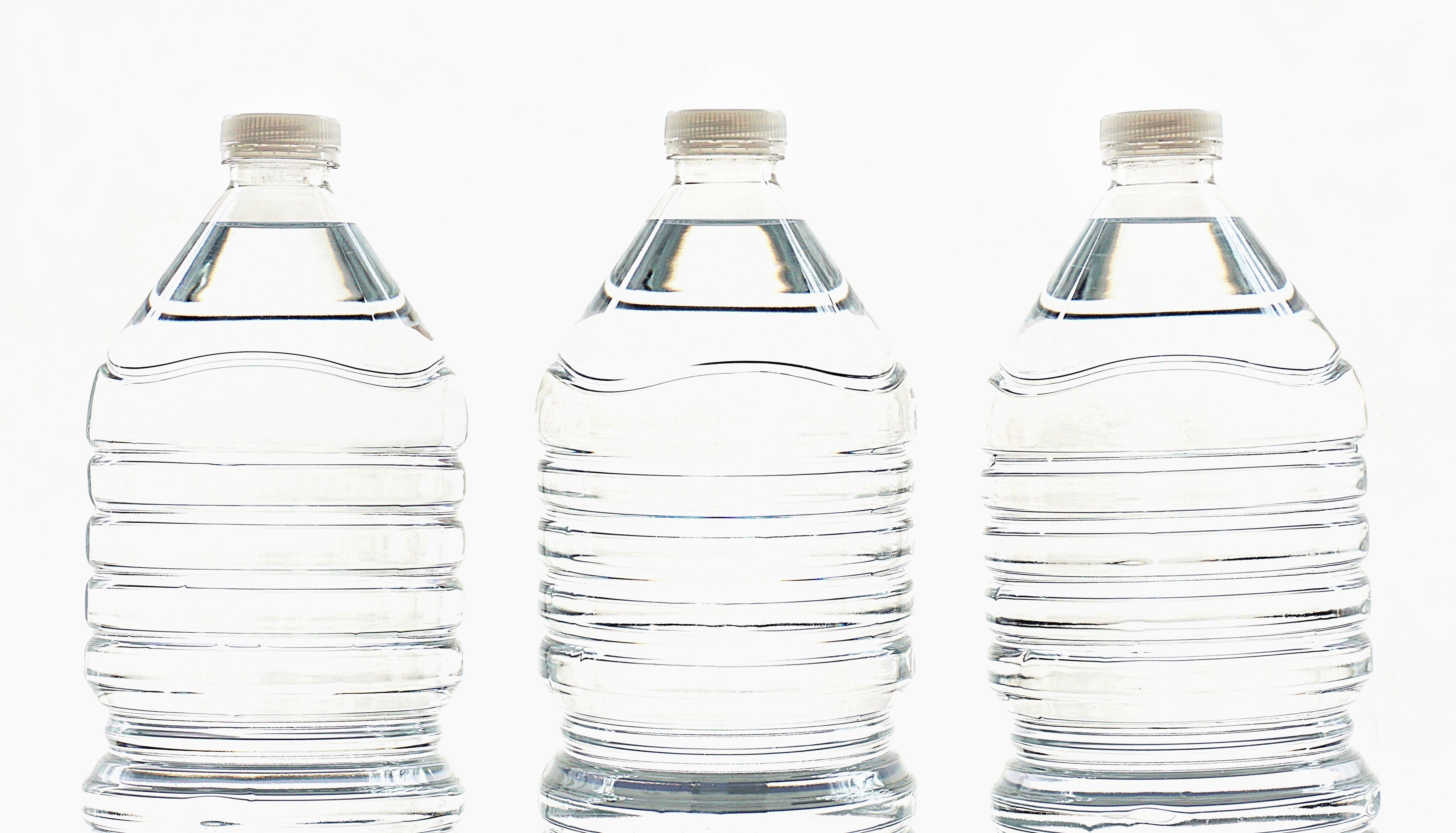 Three Clear Water Bottles · Free