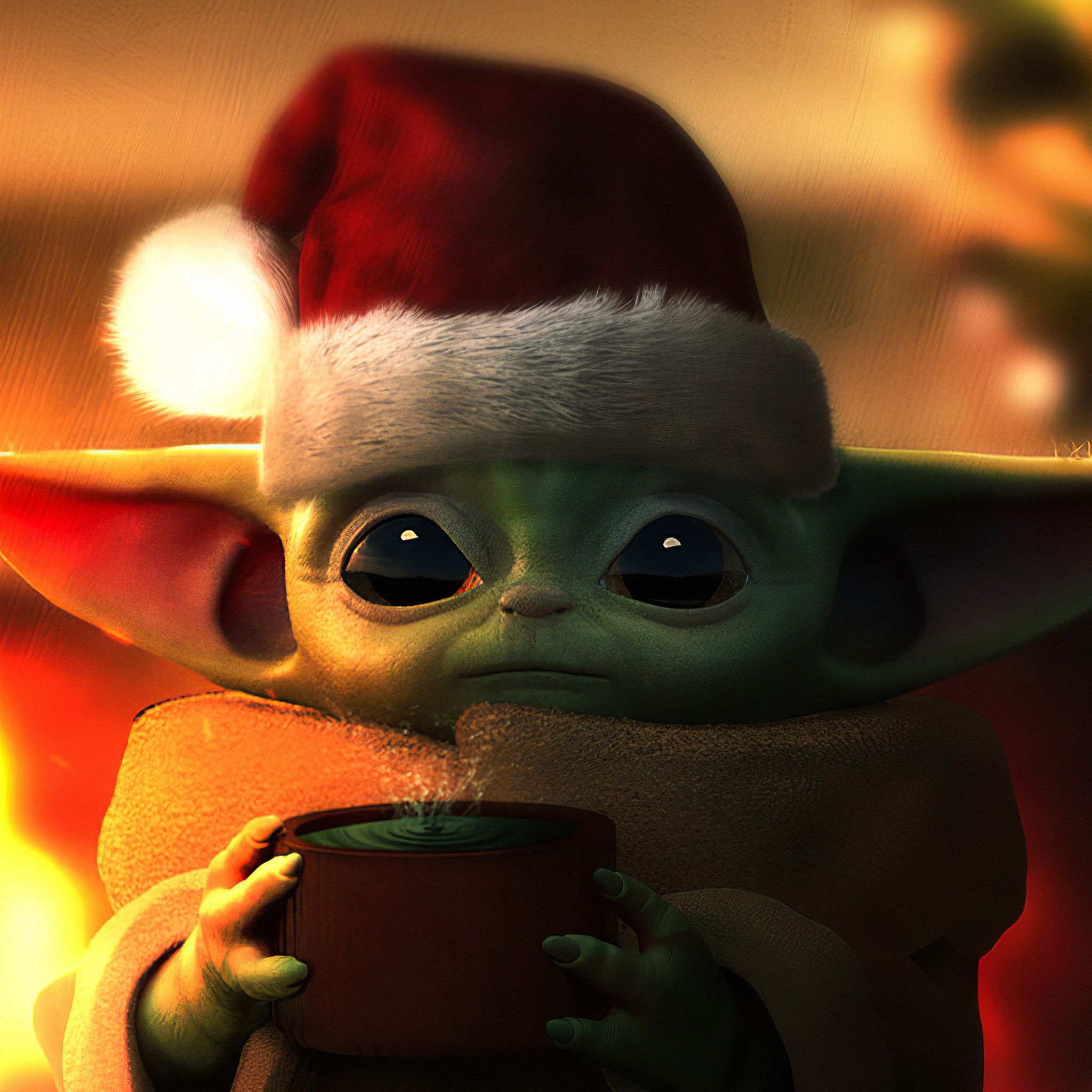 2048x2048 Baby Yoda Christmas Ipad Air HD 4k Wallpapers, Image, Backgrounds, Photos and Pictures