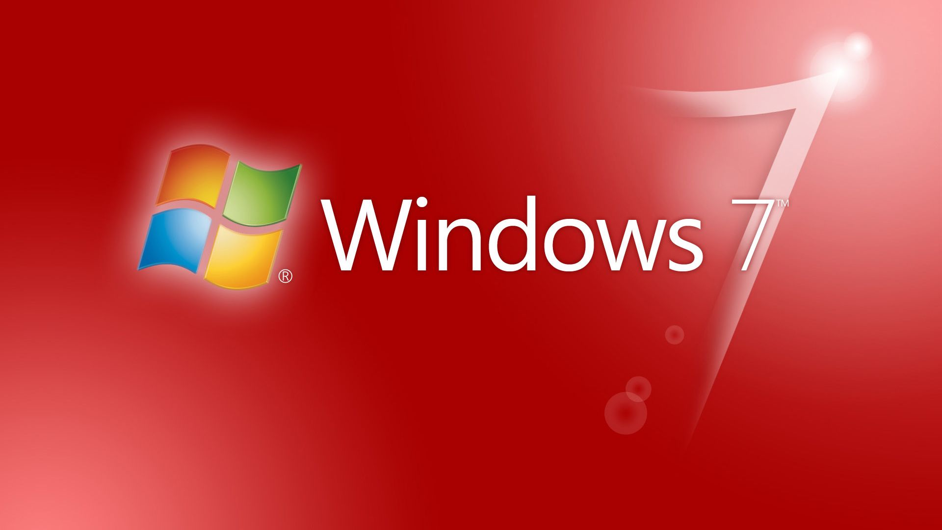 Windows Seven red theme Desktop wallpaper 1920x1080