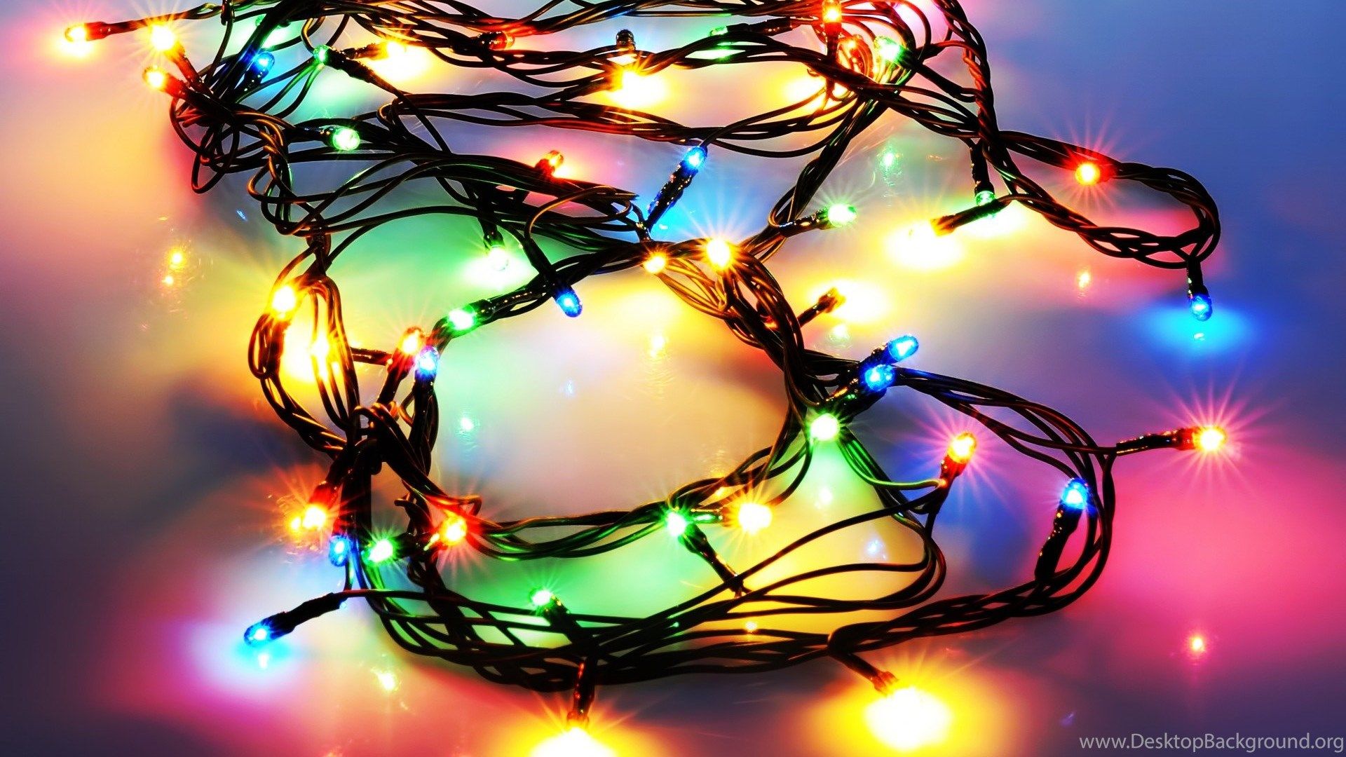 Holidays Christmas Lights Seasonal Colors Shine Sparkle Wallpaper. Desktop Background
