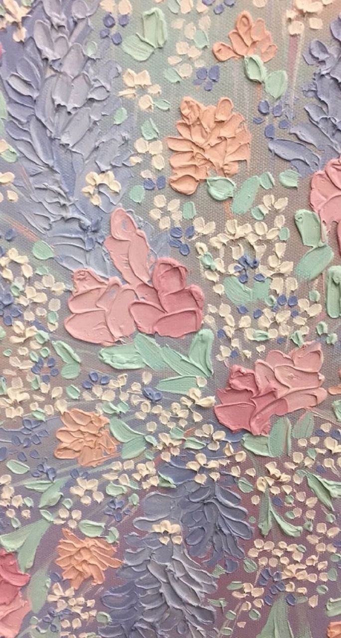 Pastel painted flowers. Art wallpaper, Wallpaper vintage, Flower wallpaper