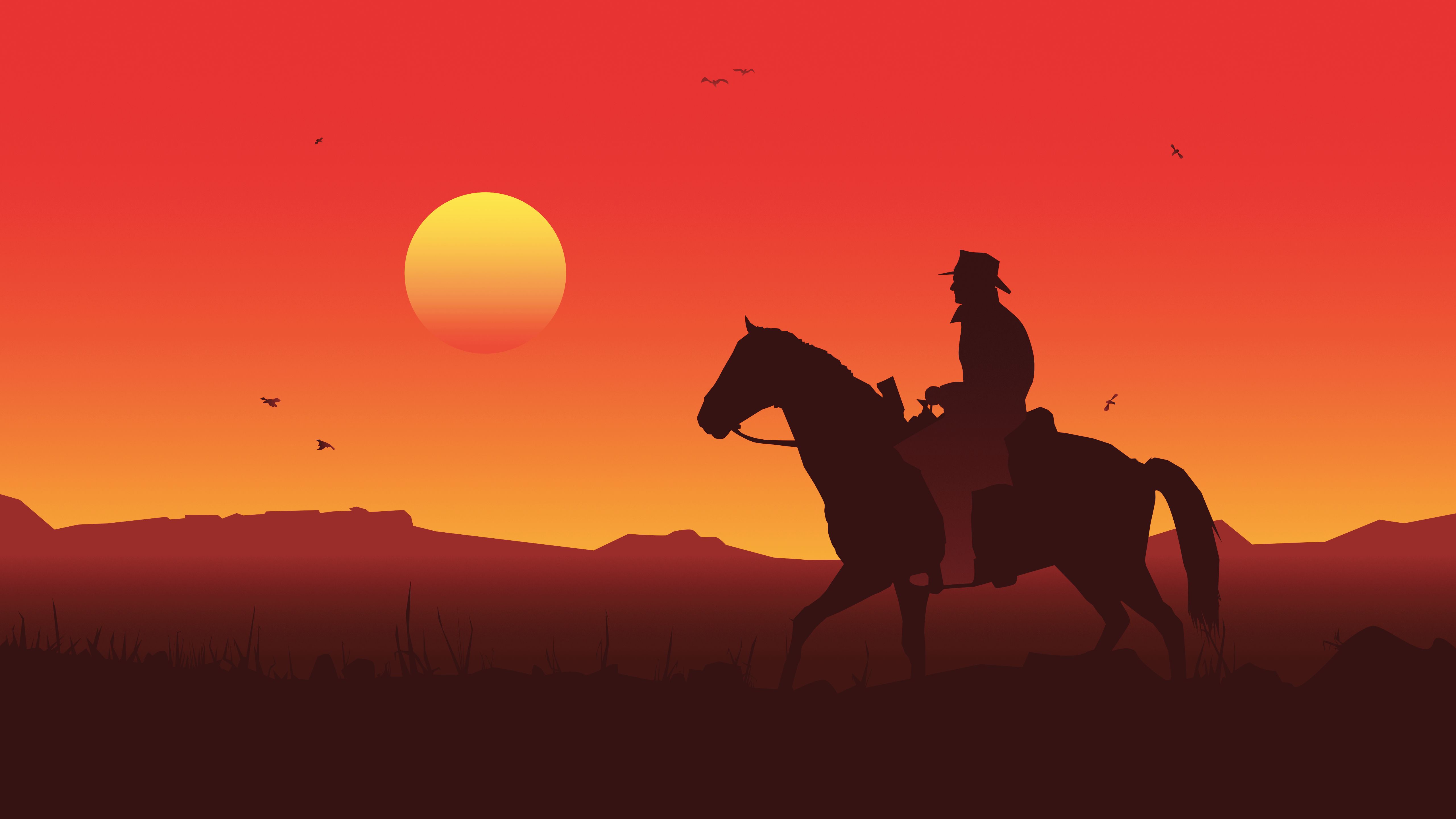 Red Dead Redemption 2 Illustration 5k, HD Games, 4k Wallpaper, Image, Background, Photo and Picture