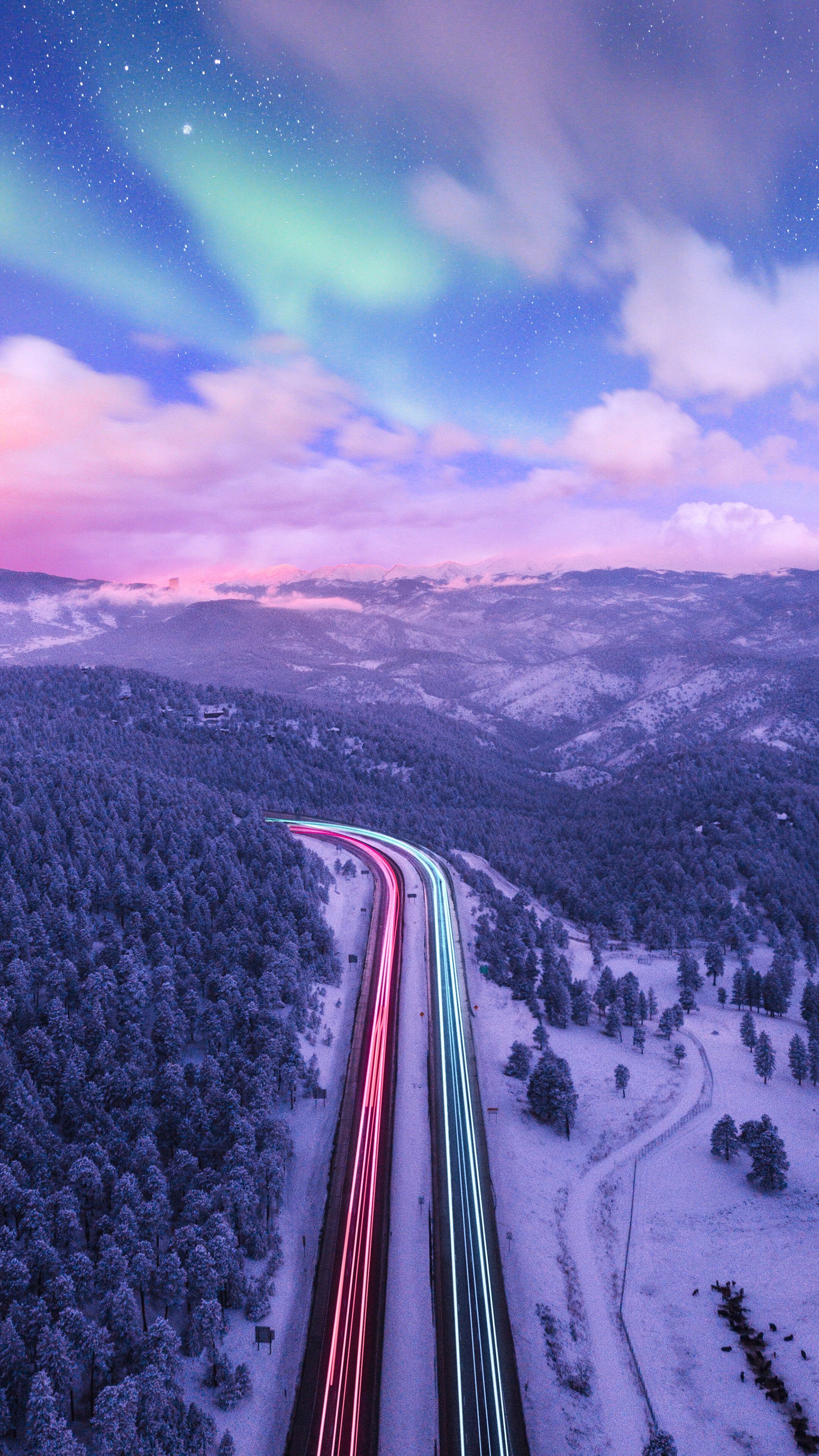 Colorful, Road, Trails, Scenery, Long Exposure, 4K phone HD Wallpaper, Image, Background, Photo and Picture