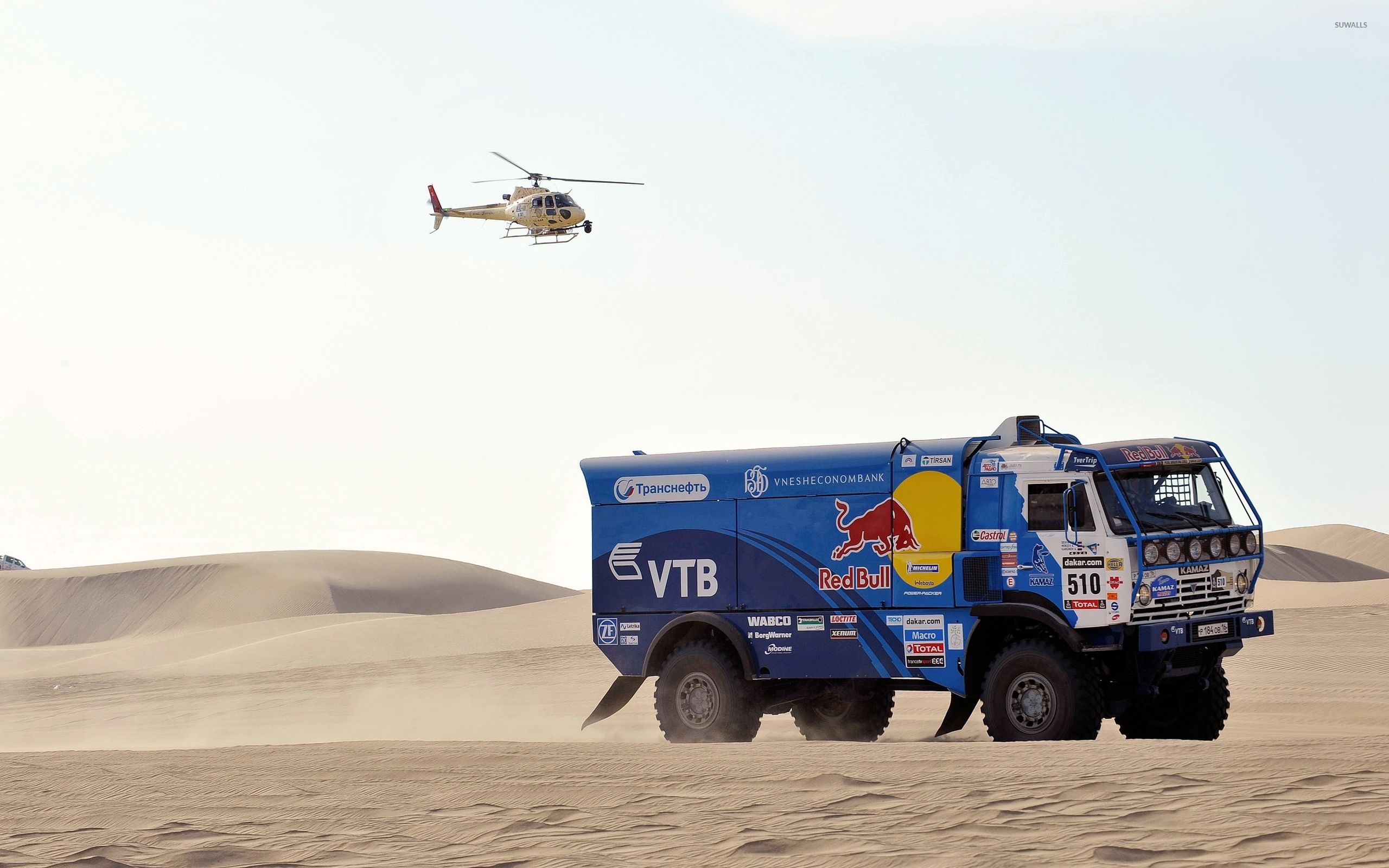 Kamaz truck in desert wallpaper wallpaper