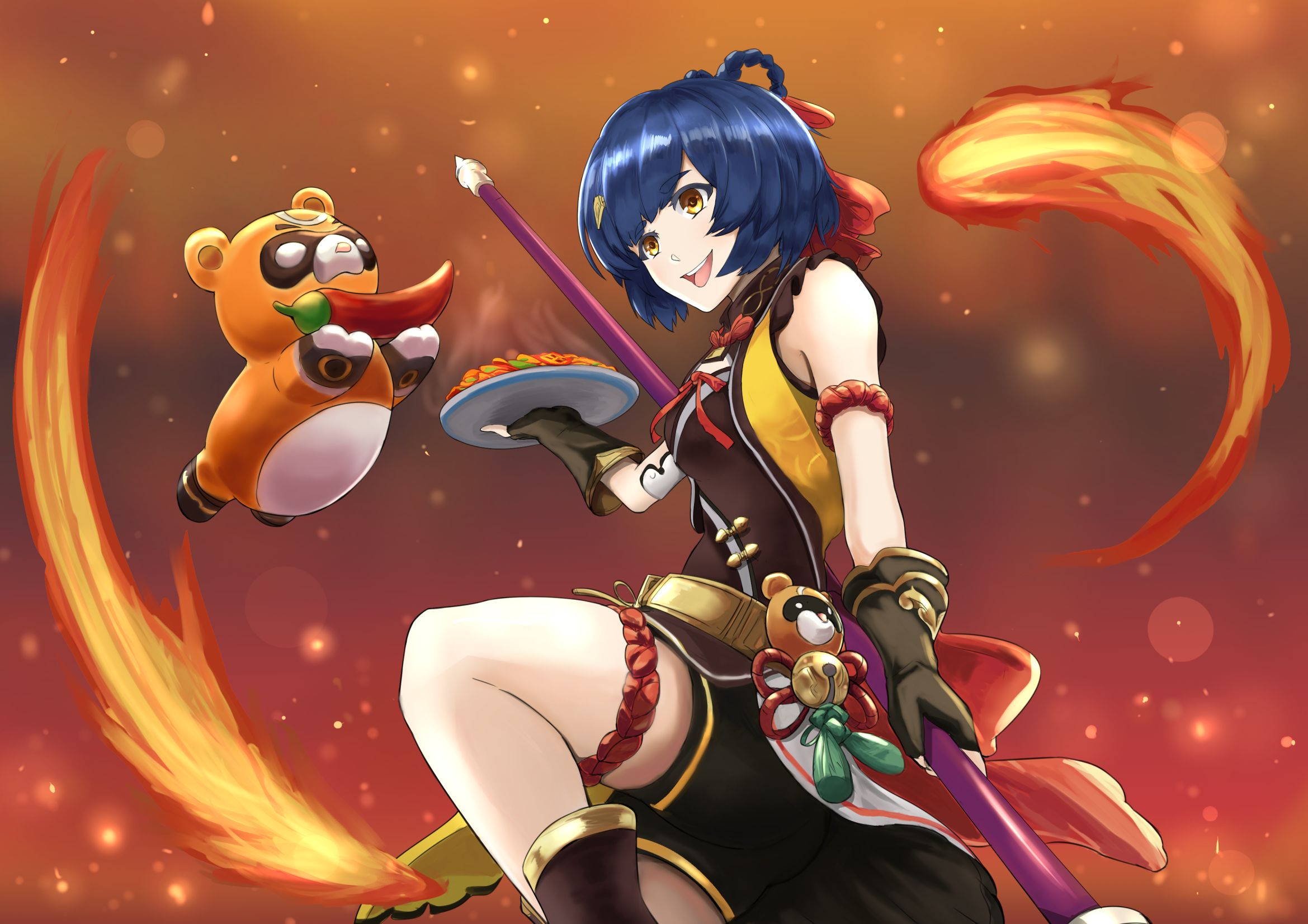 Xiangling Genshin Impact Wallpaper, HD Games 4K Wallpaper, Image, Photo and Background