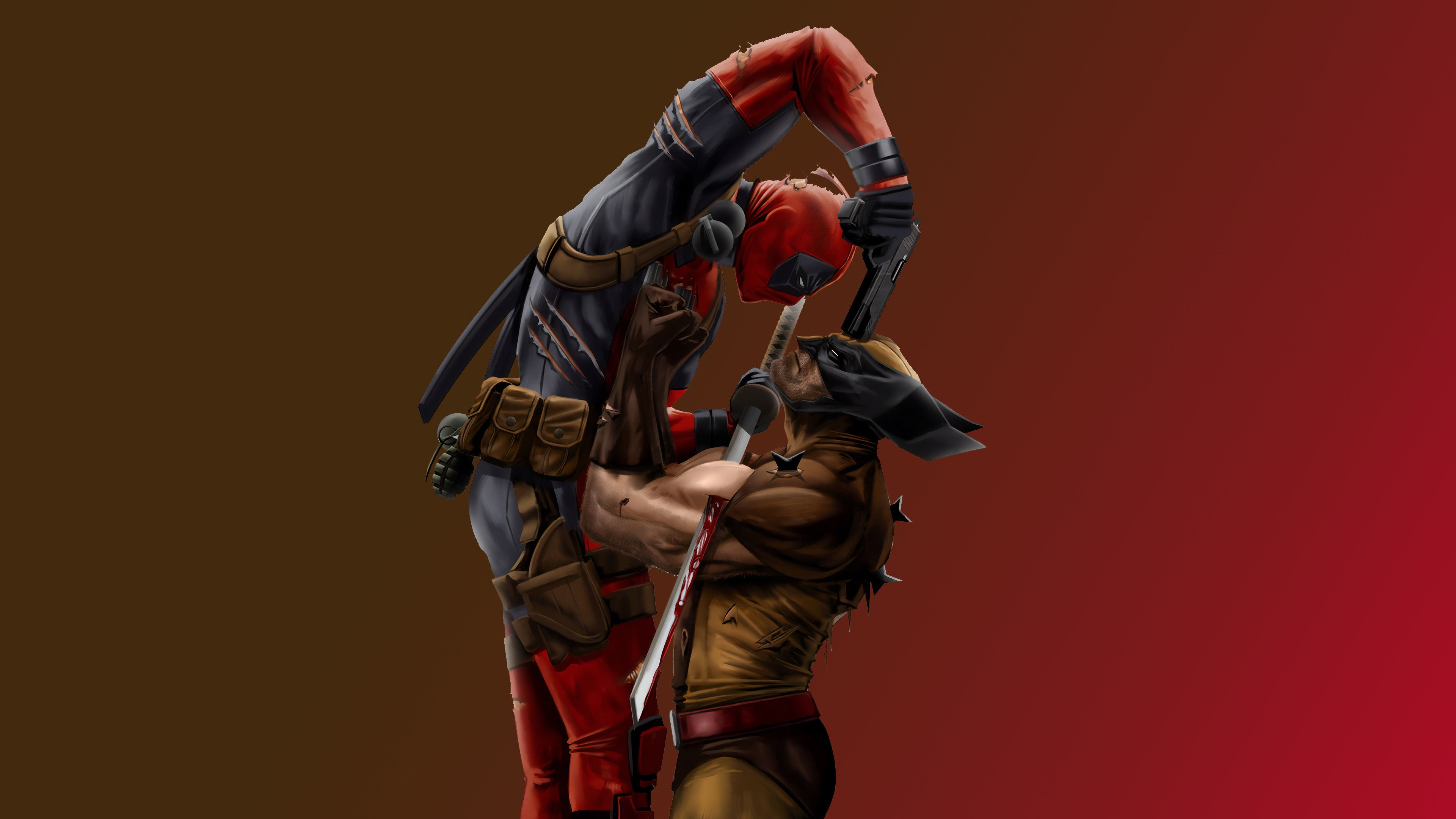 Wolverine Vs Deadpool 1440P Resolution HD 4k Wallpaper, Image, Background, Photo and Picture