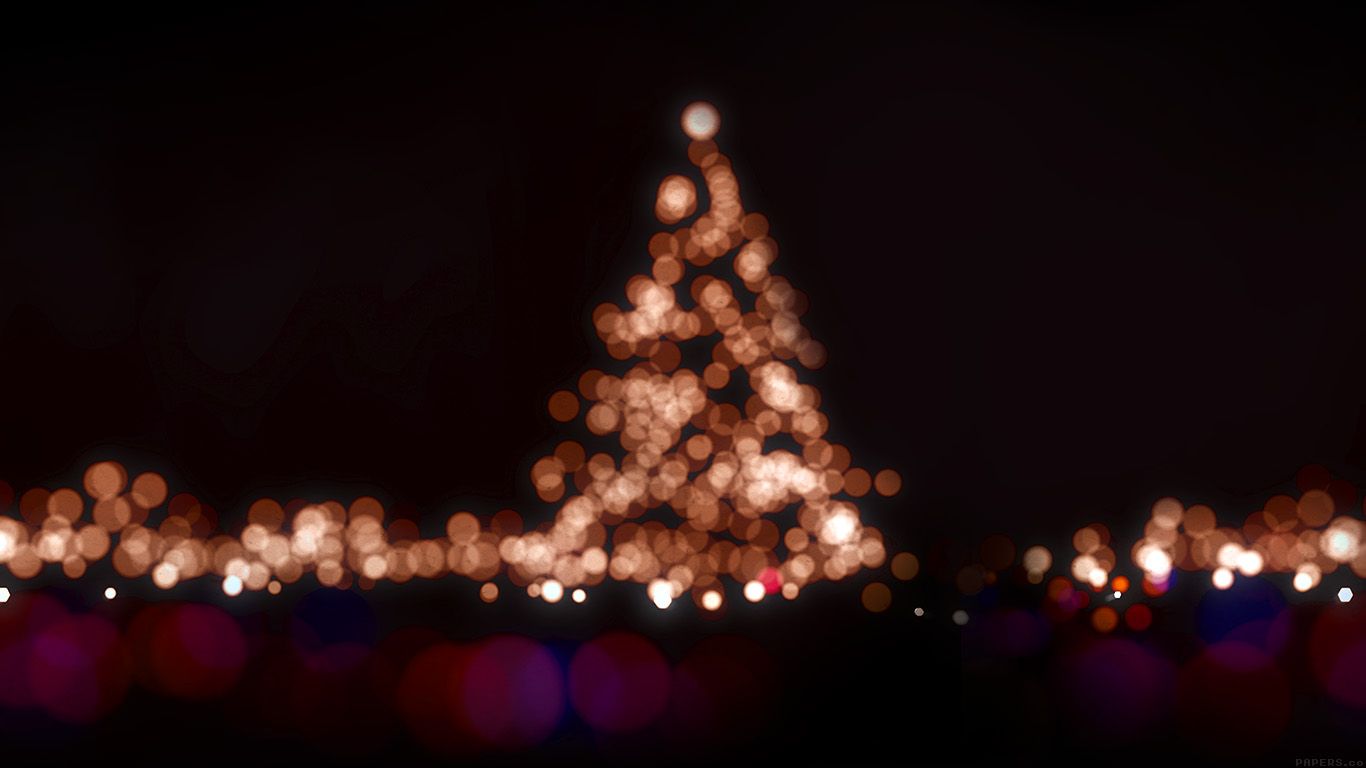 wallpaper for desktop, laptop. christmas lights bokeh love dark night