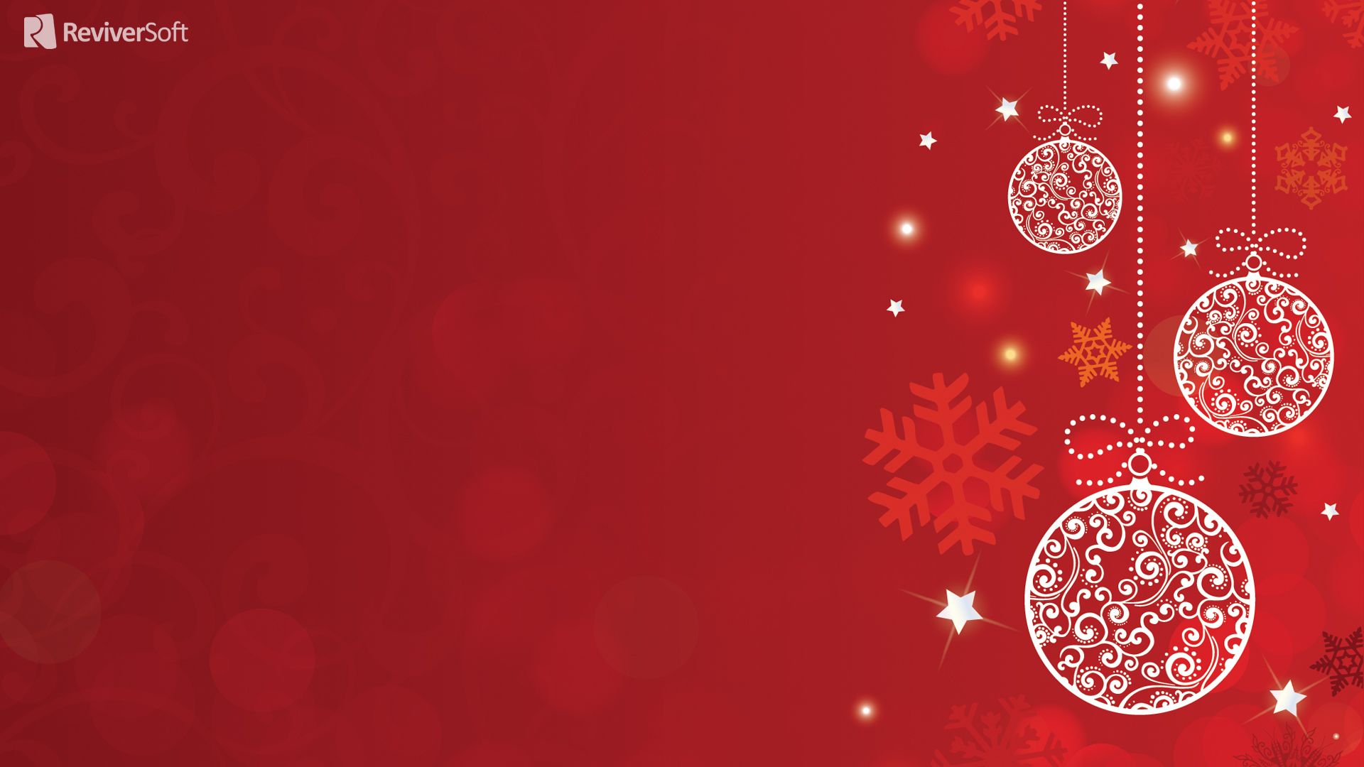 Free download Christmas wallpapers White Christmas decorations on a red backgrounds [1920x1080] for your Desktop, Mobile & Tablet