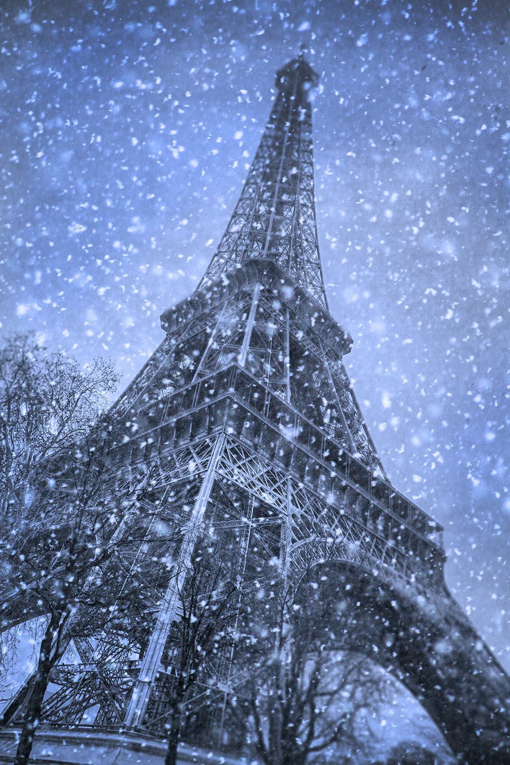 Париж эйфелева башня зимой