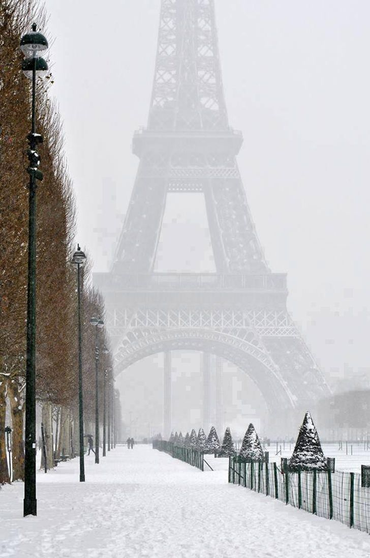 Famous Architecture Covered In Snow During Winter