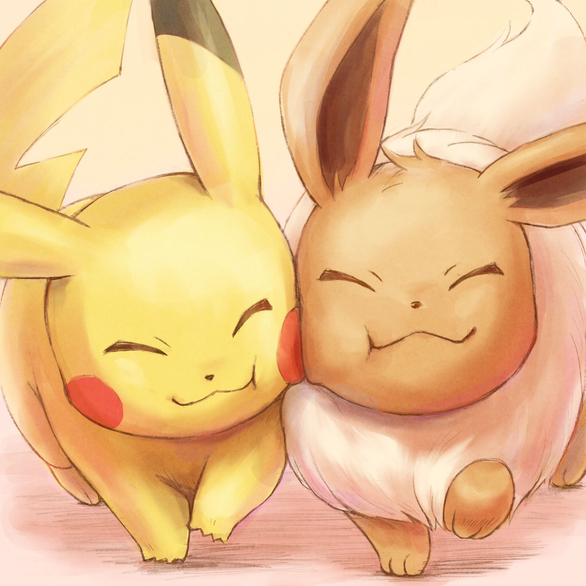 Pixiv Id 1191319. Pokémon: Let's Go Pikachu & Let's Go Eevee. Eevee. Pikachu. Dibujos bonitos de animales, Imagenes de pokemon pikachu, Dibujos bonitos