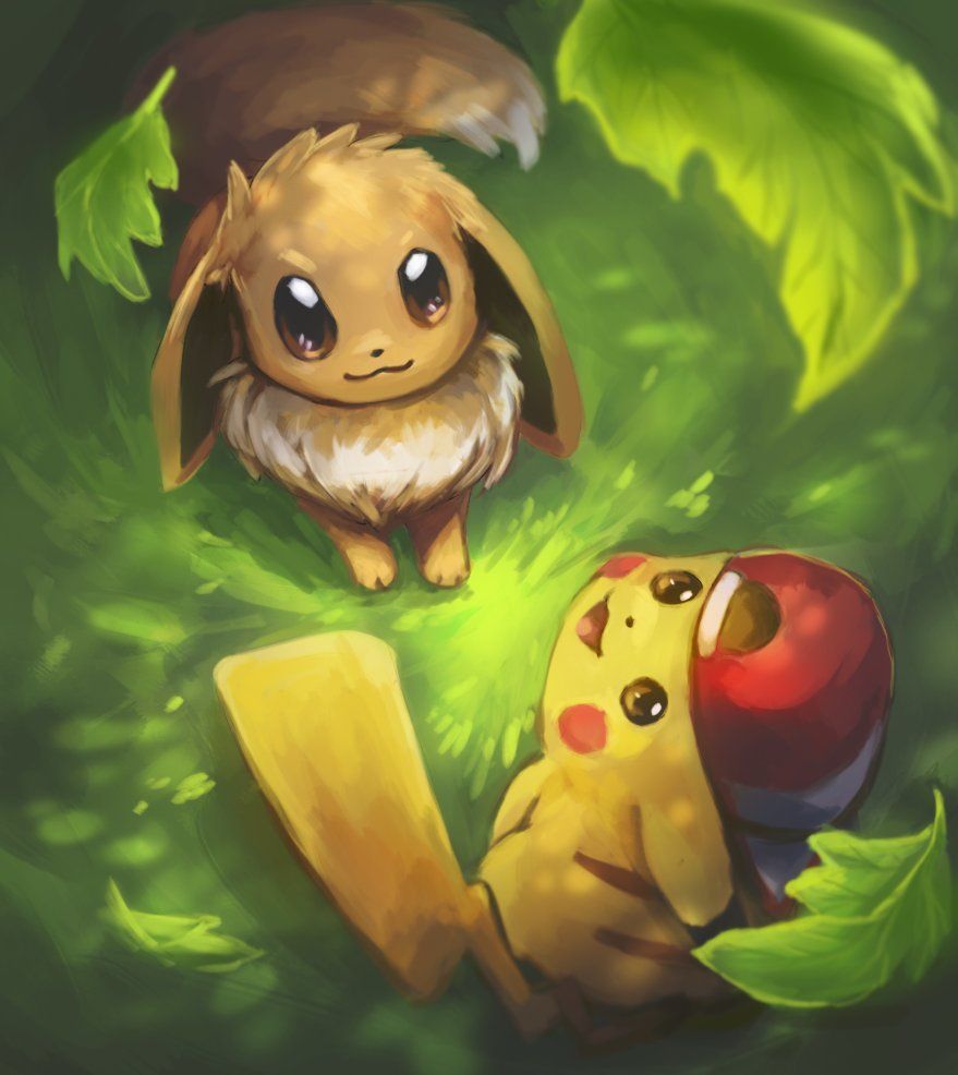 Wallpaper Pokemon Pikachu And Eevee / A collection of the top 59 ...