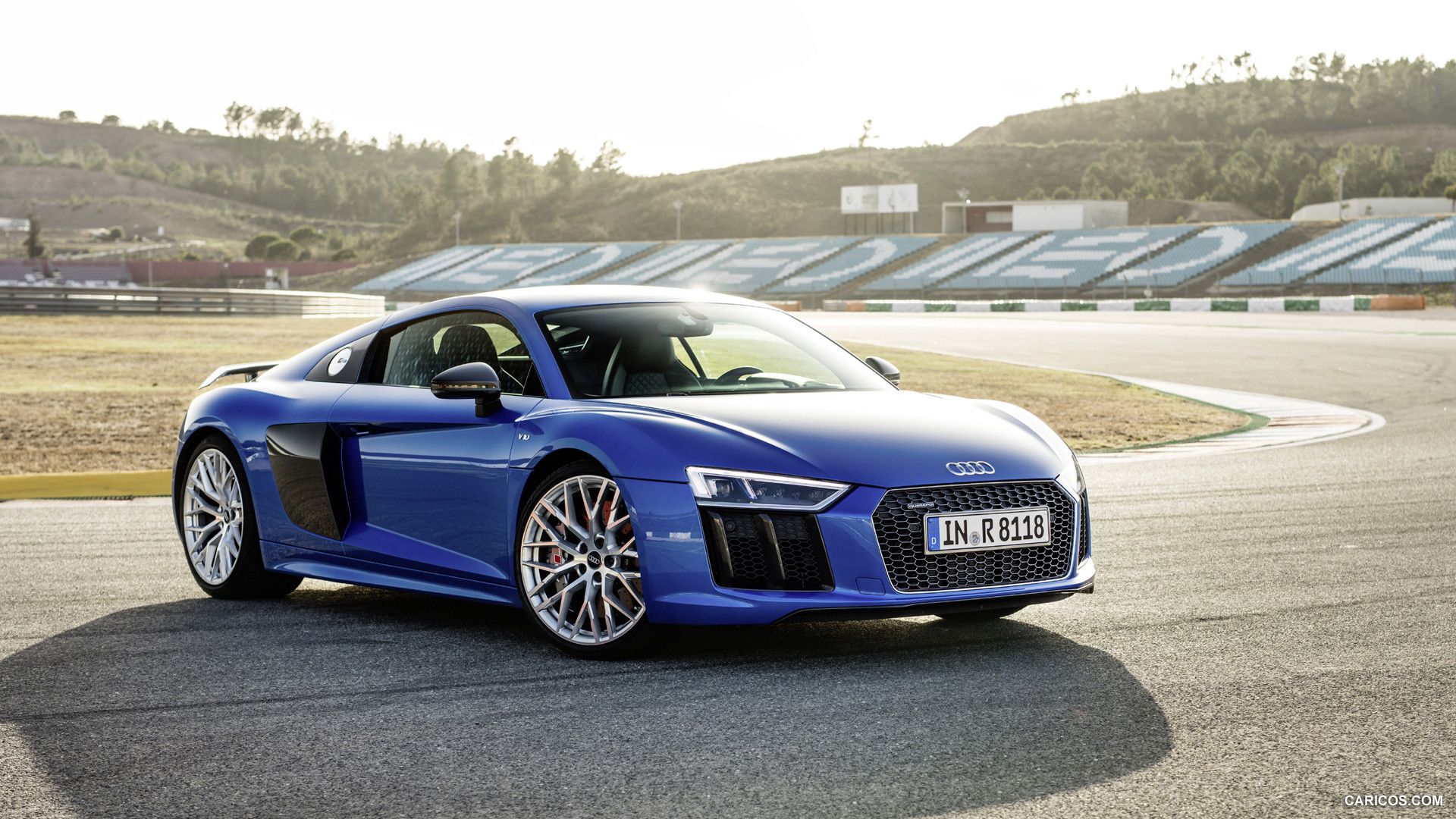 Audi R8 V10 Plus (Ara Blue). HD Wallpaper