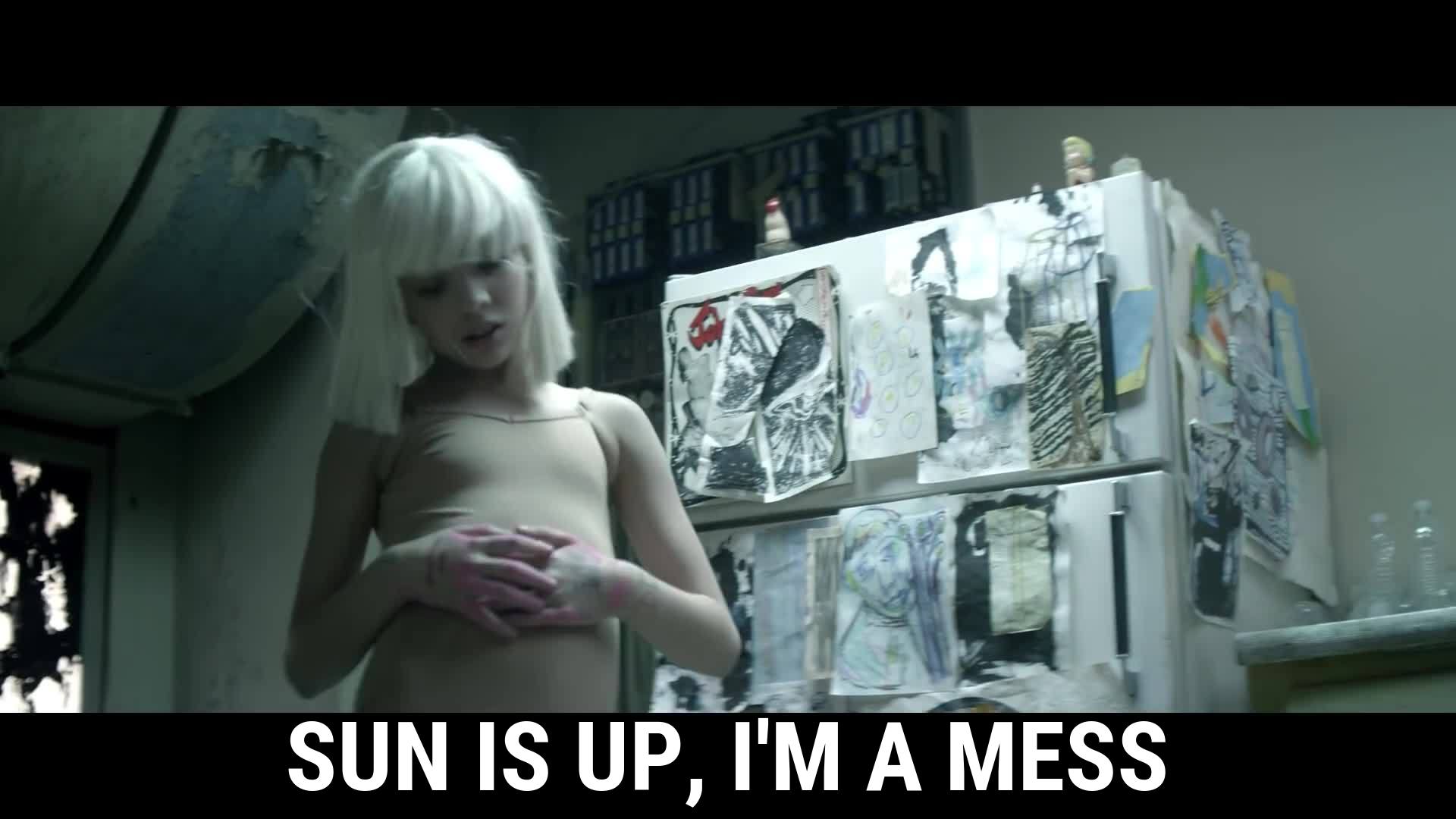 Chandelier (Official Video) lyrics Sia song in image