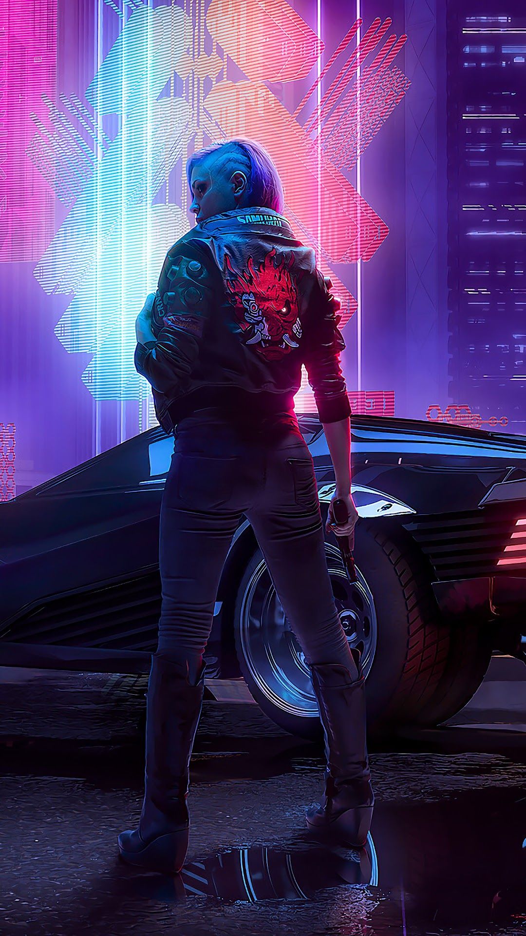 Cyberpunk V, Samurai, Jacket, Car phone HD Wallpaper, Image, Background, Photo and Picture
