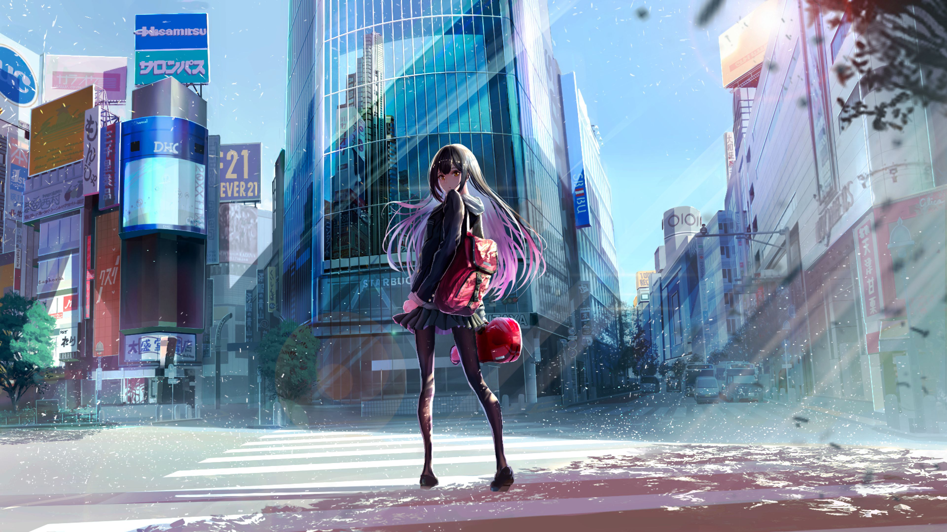 School Anime Girl 4K Wallpaper, HD Anime 4K Wallpaper, Image, Photo and Background