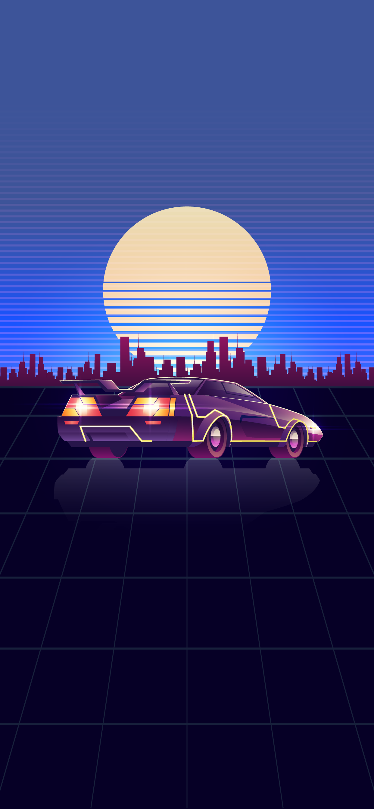 DeLorean retro wallpaper