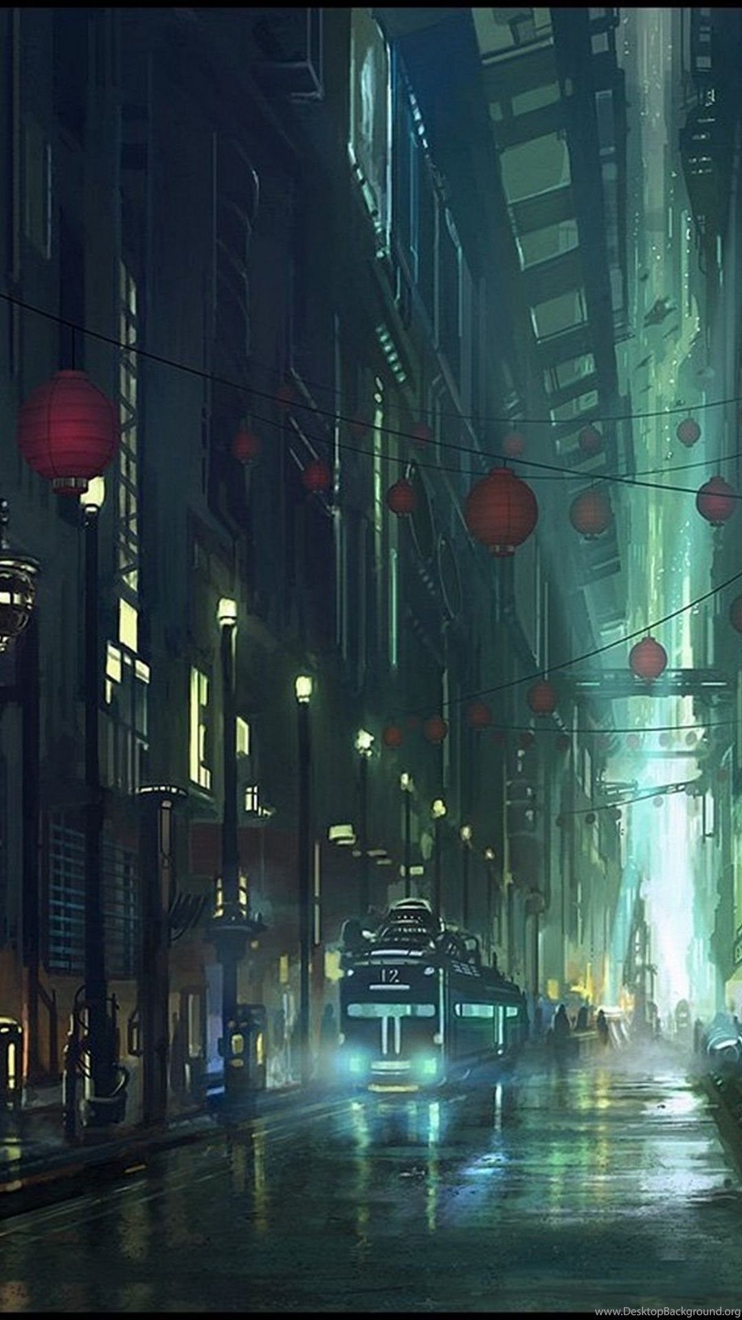 Anime City HD Wallpaper by 黒猫