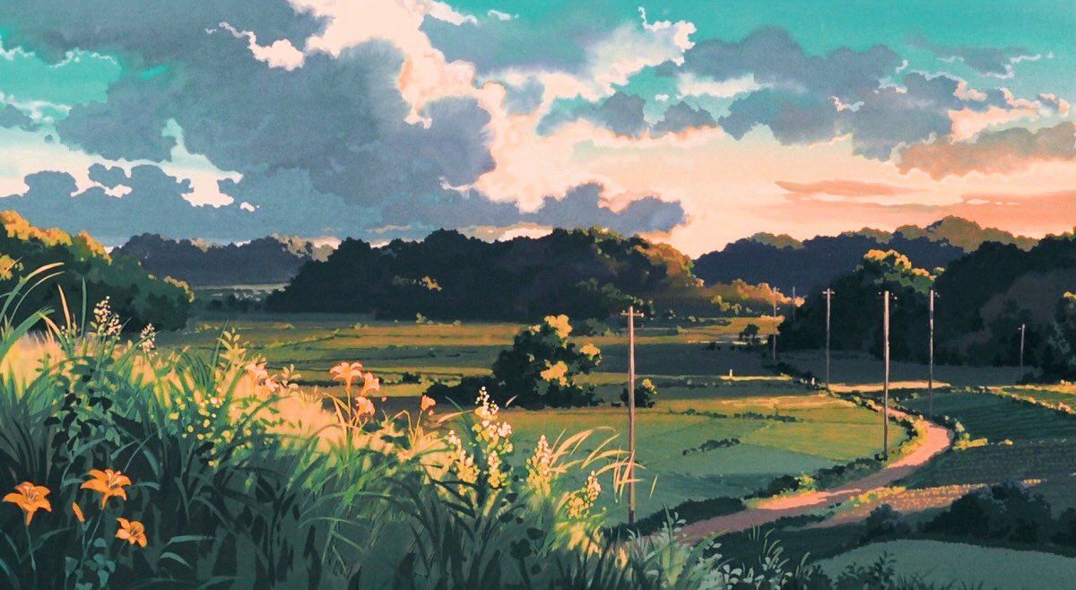 Studio Ghibli on Twitter. Landscape wallpaper, Anime scenery wallpaper, Scenery wallpaper