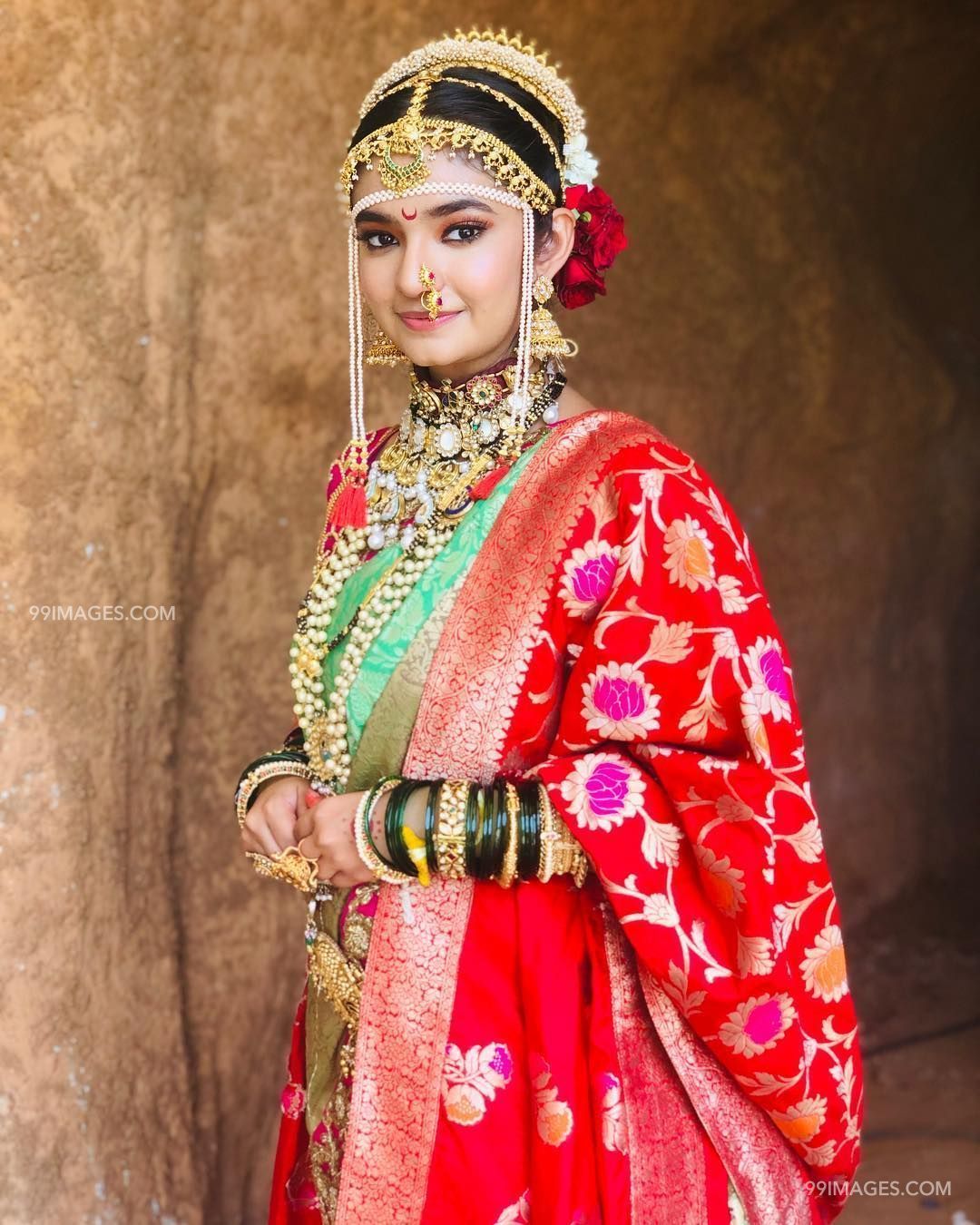 Anushka Sen Hot HD Photo & Wallpaper for mobile (1080p). Couple wedding dress, Indian bridal fashion, Indian wedding outfits