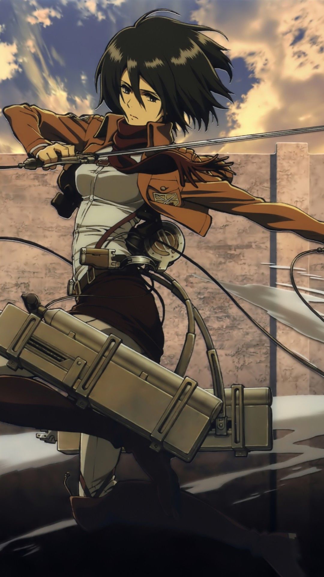 Shingeki no Kyojin.Mikasa Ackerman Samsung Galaxy S4 wallpaper.1080x1920. Attack on titan, Attack on titan anime, Titans