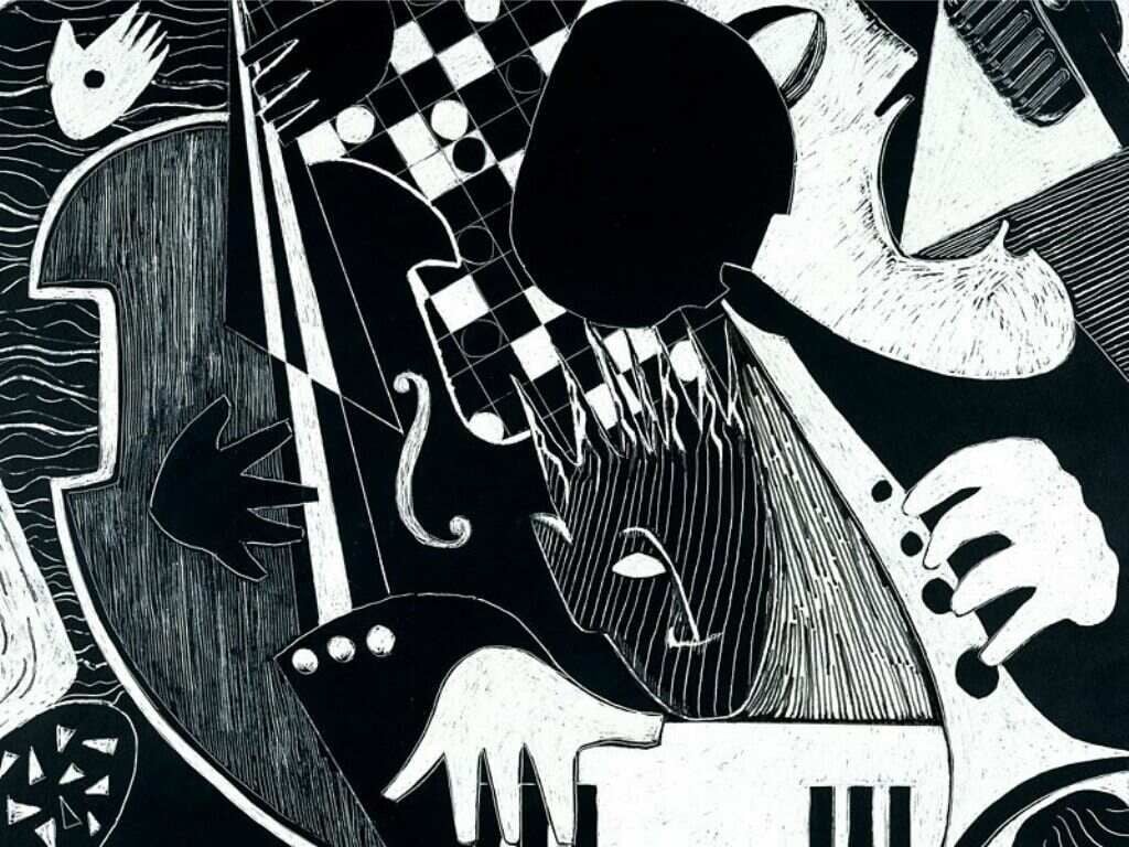 Black And White Art Photography. Art in black and white Wallpaper Wallpaper and. Jazz art, Art wallpaper, Music wallpaper