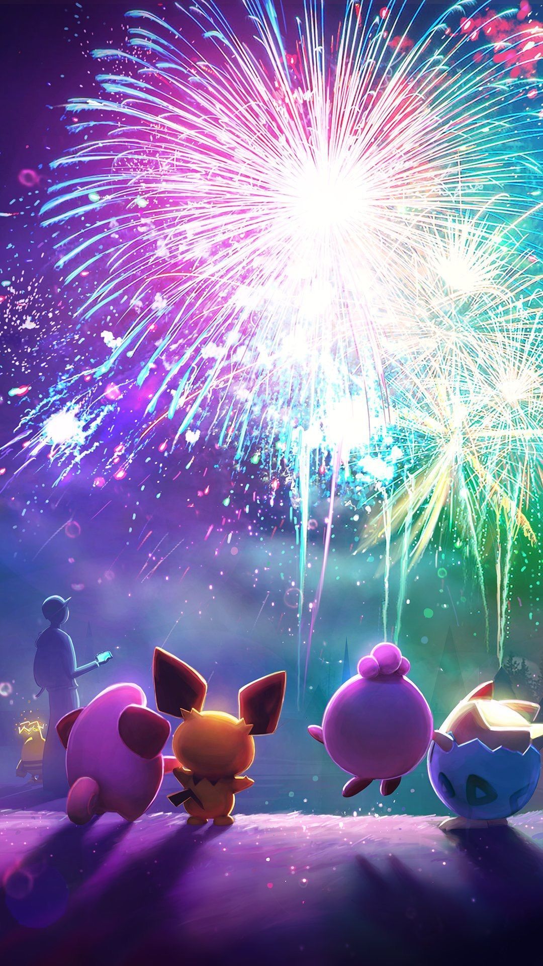Pokemon.. Happy New Year!. Go wallpaper, Pokemon background, Pokemon art