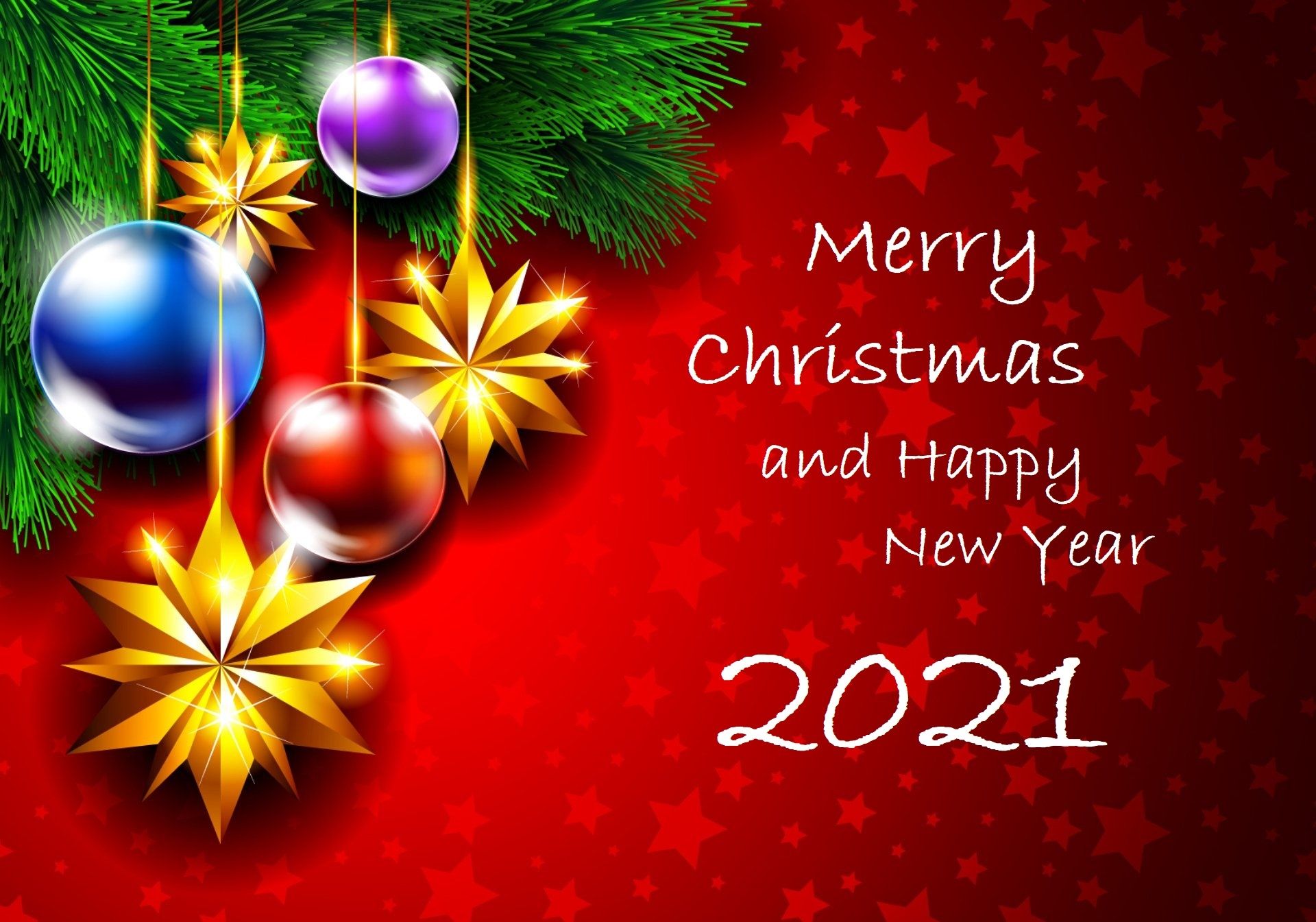 Happy New Year Merry Christmas 2021 Greeting Wallpaper, HD Holidays 4K Wallpaper, Image, Photo and Background